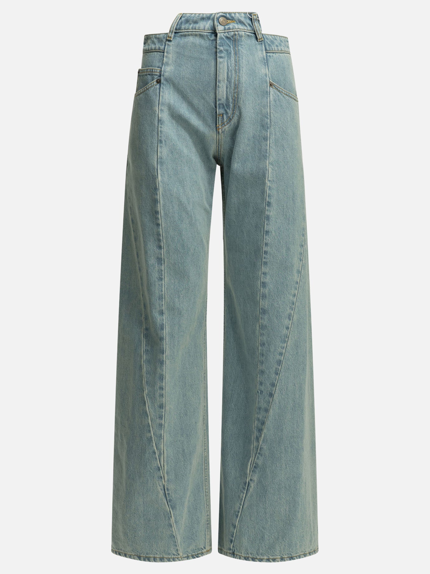 Wide-leg jeans Solid colour  Light blue - Maison Margiela Women | PDP | VIETTI Online Store | thumbnail