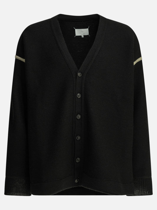 Maison Margiela Wool cardigan with patches Black

