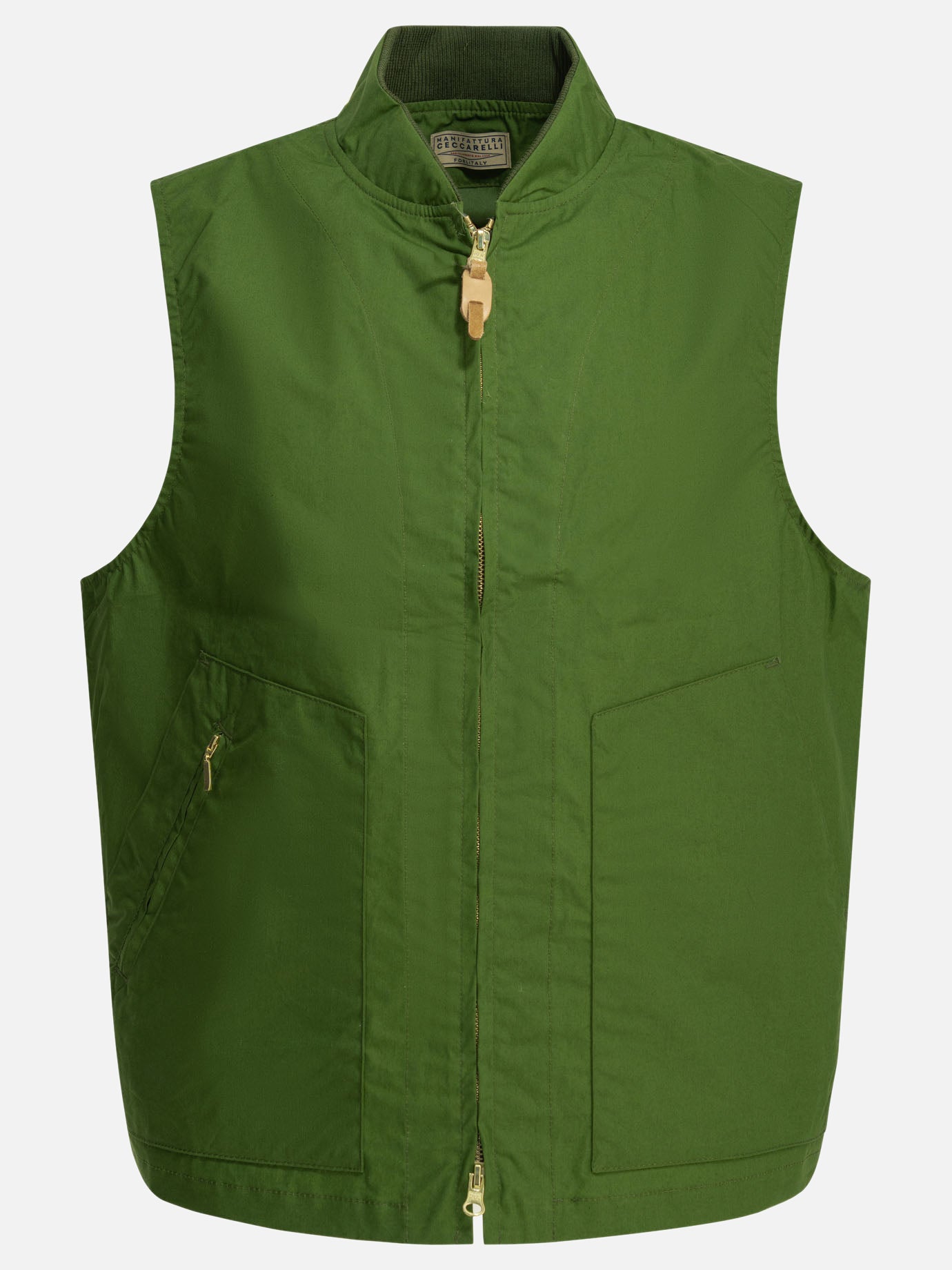 Vest jackets Solid colour  Green - Manifattura Ceccarelli Men | PDP | VIETTI Online Store | Zoom-Modal
