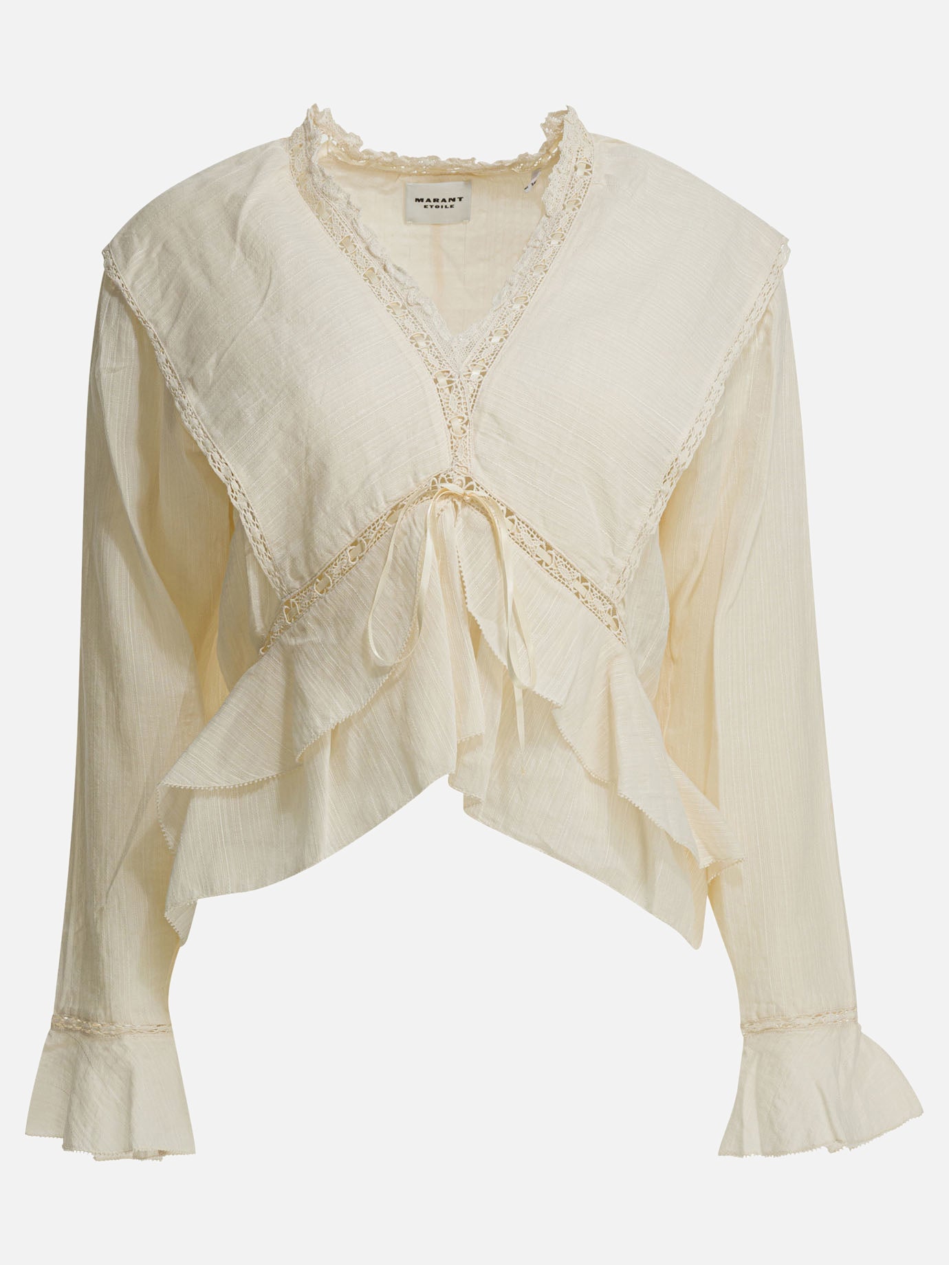 Camicie casual Embroidered  Beige - Marant Étoile Donna | PDP | VIETTI Online Store | thumbnail