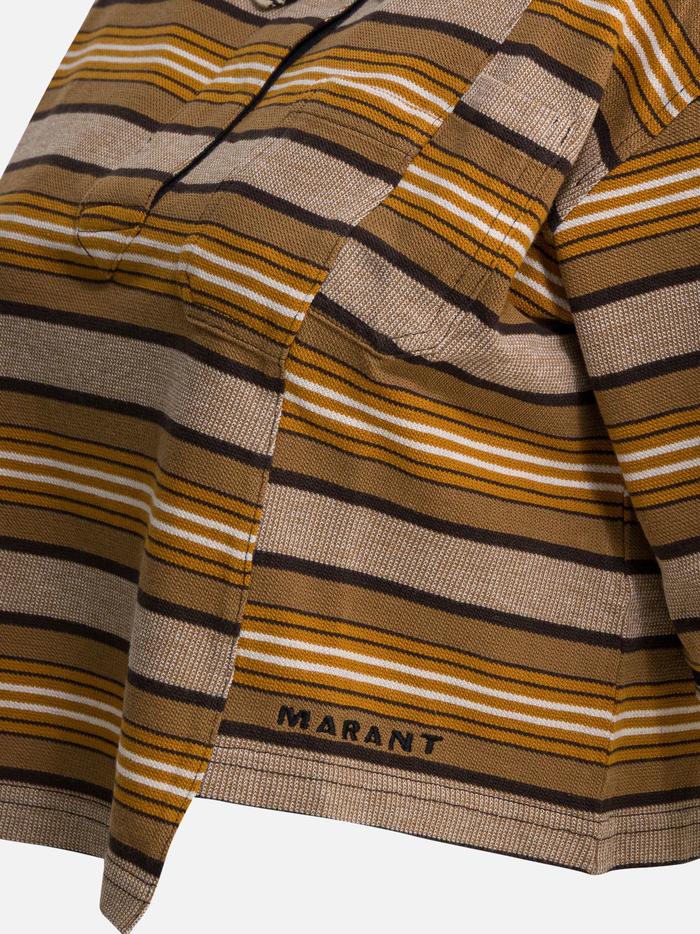 Polo con bottoni Striped  Beige - Marant Étoile Donna | PDP | VIETTI Online Store | Zoom-Modal_4
