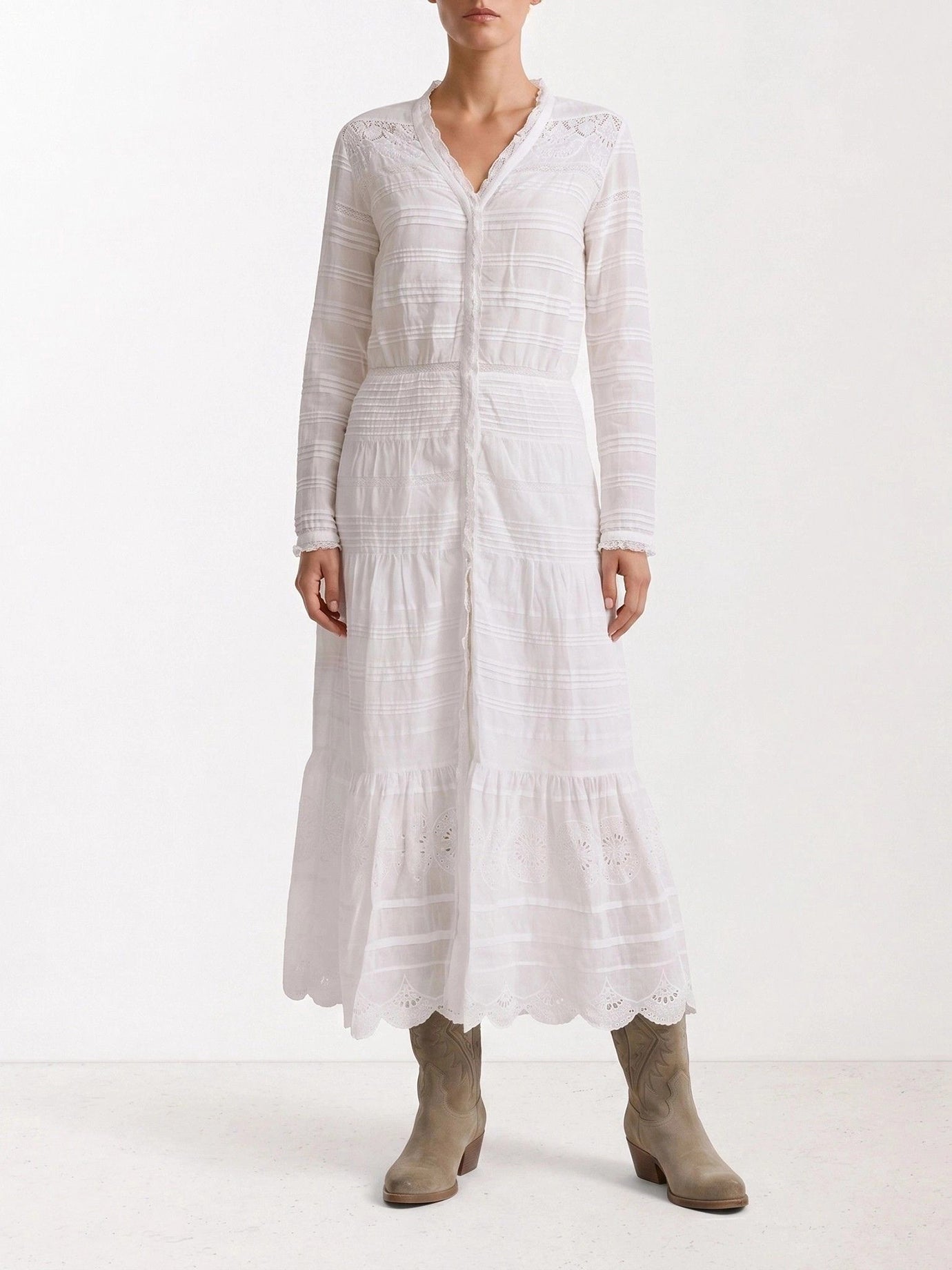 Long dresses Embroidered  White - Marant Étoile Women | PDP | VIETTI Online Store | Zoom-Modal_5
