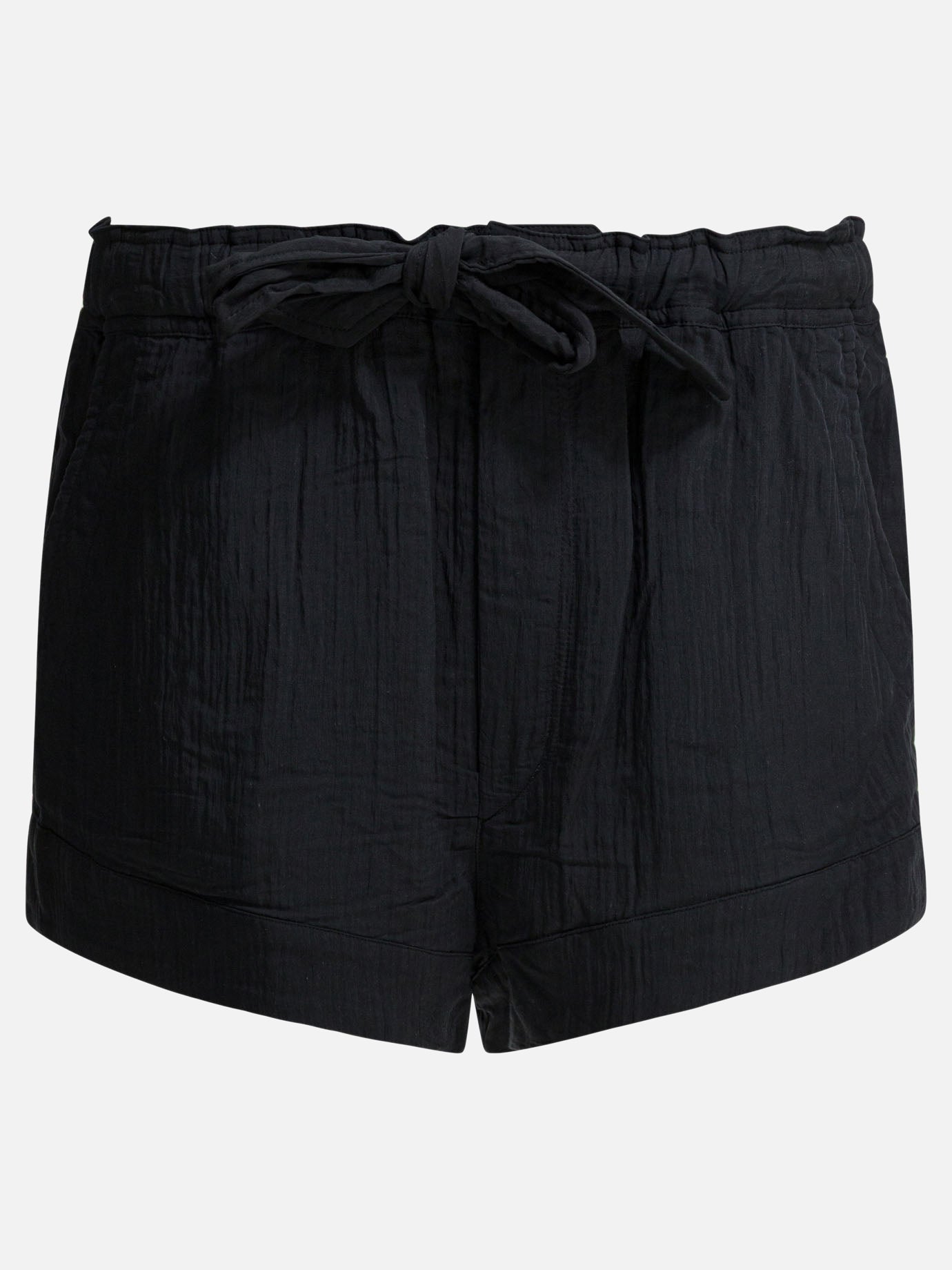 Drawstring shorts Solid colour  Black - Marant Étoile Women | PDP | VIETTI Online Store | thumbnail
