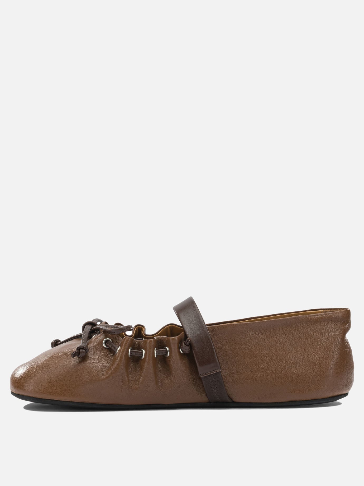 Mary Jane ballet flats 100% ovine leather - 100% rubber  Brown - Marni Women | PDP | VIETTI Online Store | Zoom-Modal_3
