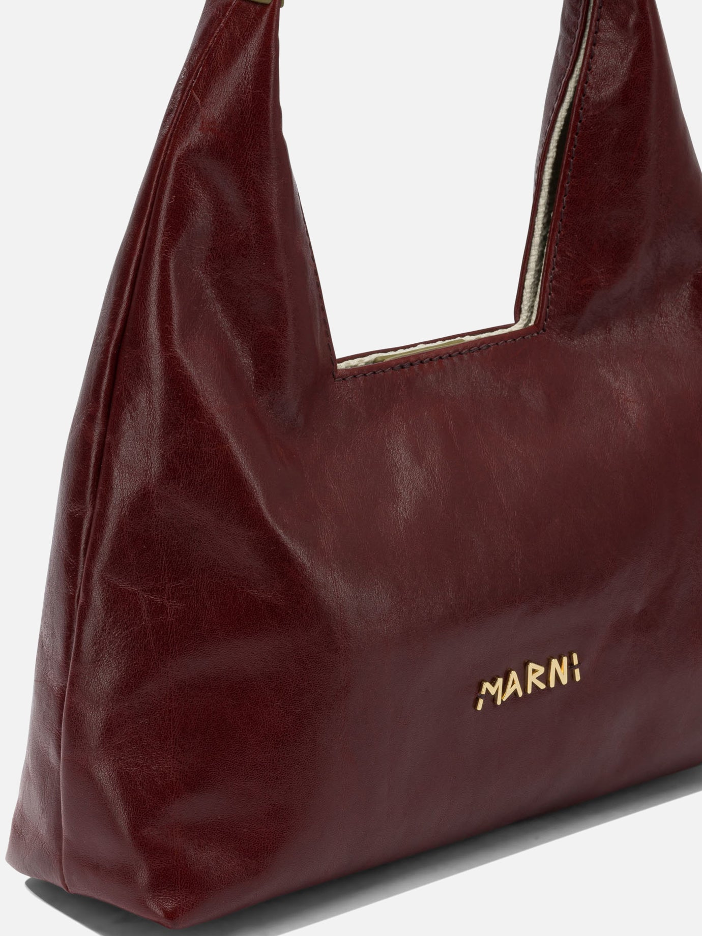 Small bags 100% calf leather - Lining: 100% cotton - Metallic parts: 100% brass  Bordeaux - Marni Women | PDP | VIETTI Online Store | Zoom-Modal_4
