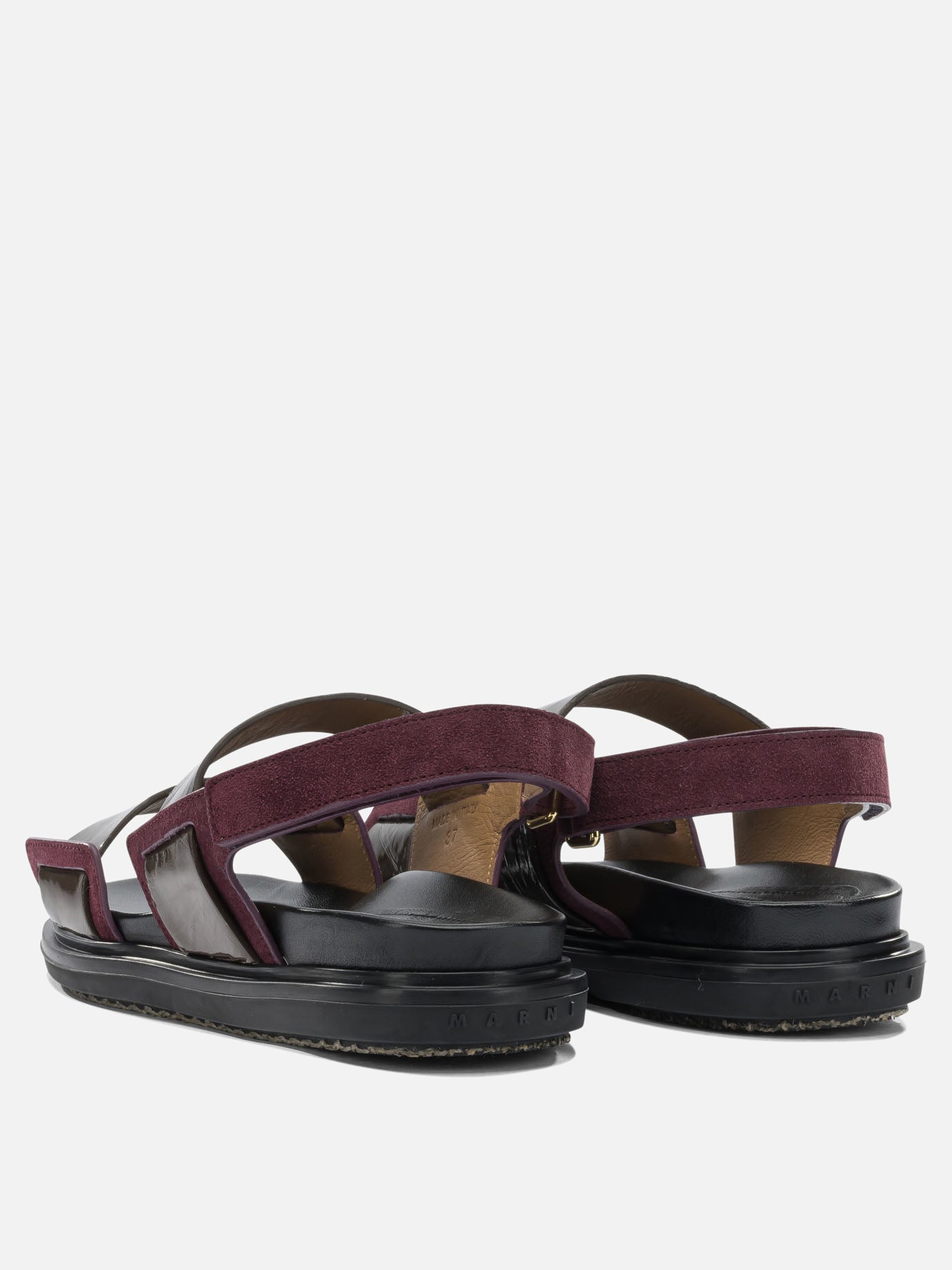 Sandali bassi 100% calf leather - 100% rubber  Bordeaux - Marni Donna | PDP | VIETTI Online Store | Zoom-Modal_4
