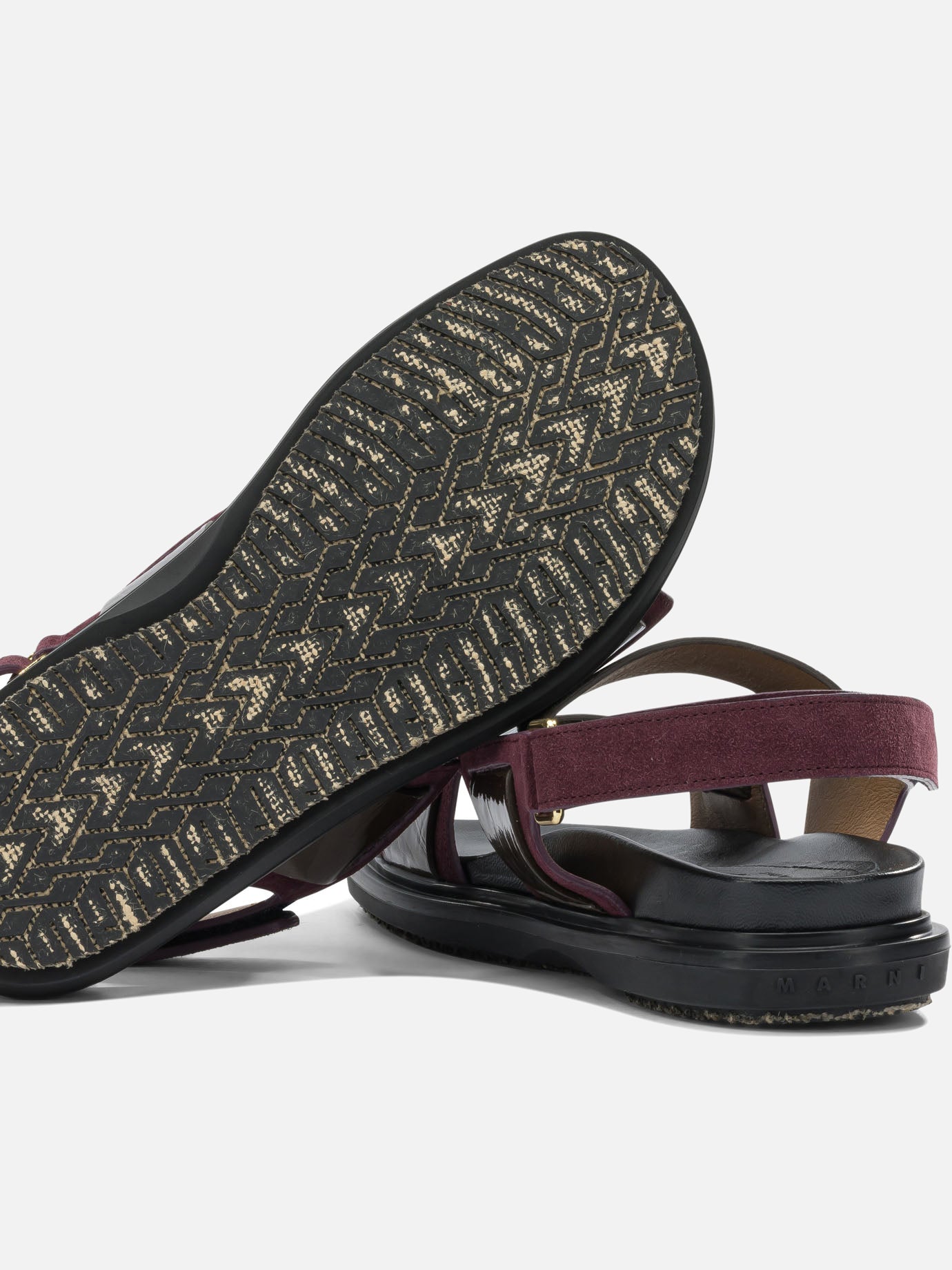 Sandali bassi 100% calf leather - 100% rubber  Bordeaux - Marni Donna | PDP | VIETTI Online Store | Zoom-Modal_5
