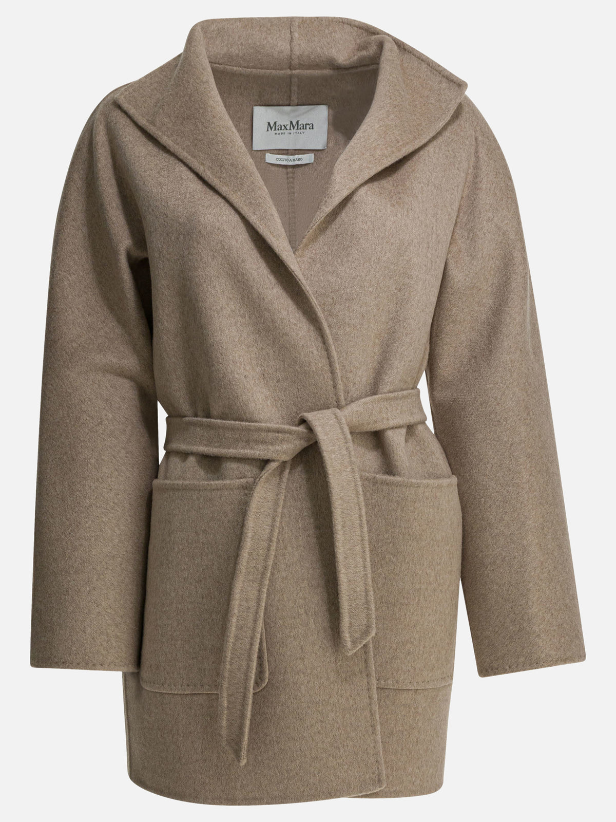Max Mara Short cashmere coat Beige