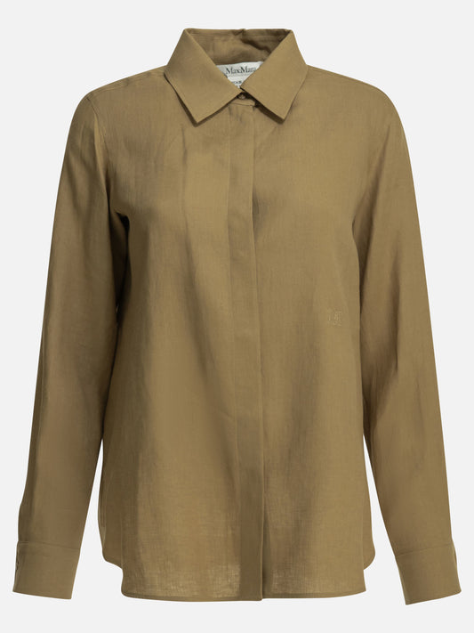 Max Mara Casual linen shirt Brown

