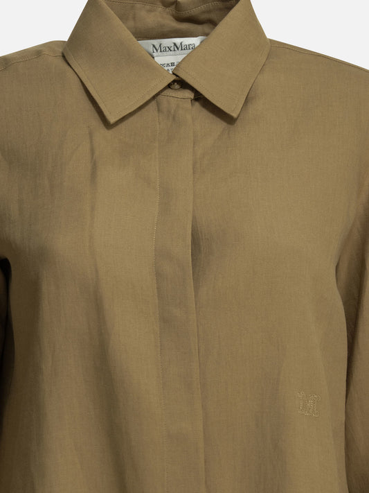 Max Mara Casual linen shirt Brown

