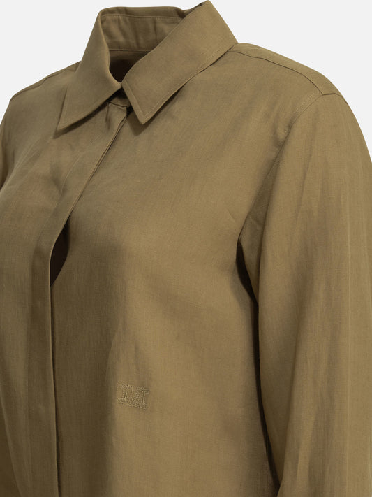 Max Mara Casual linen shirt Brown

