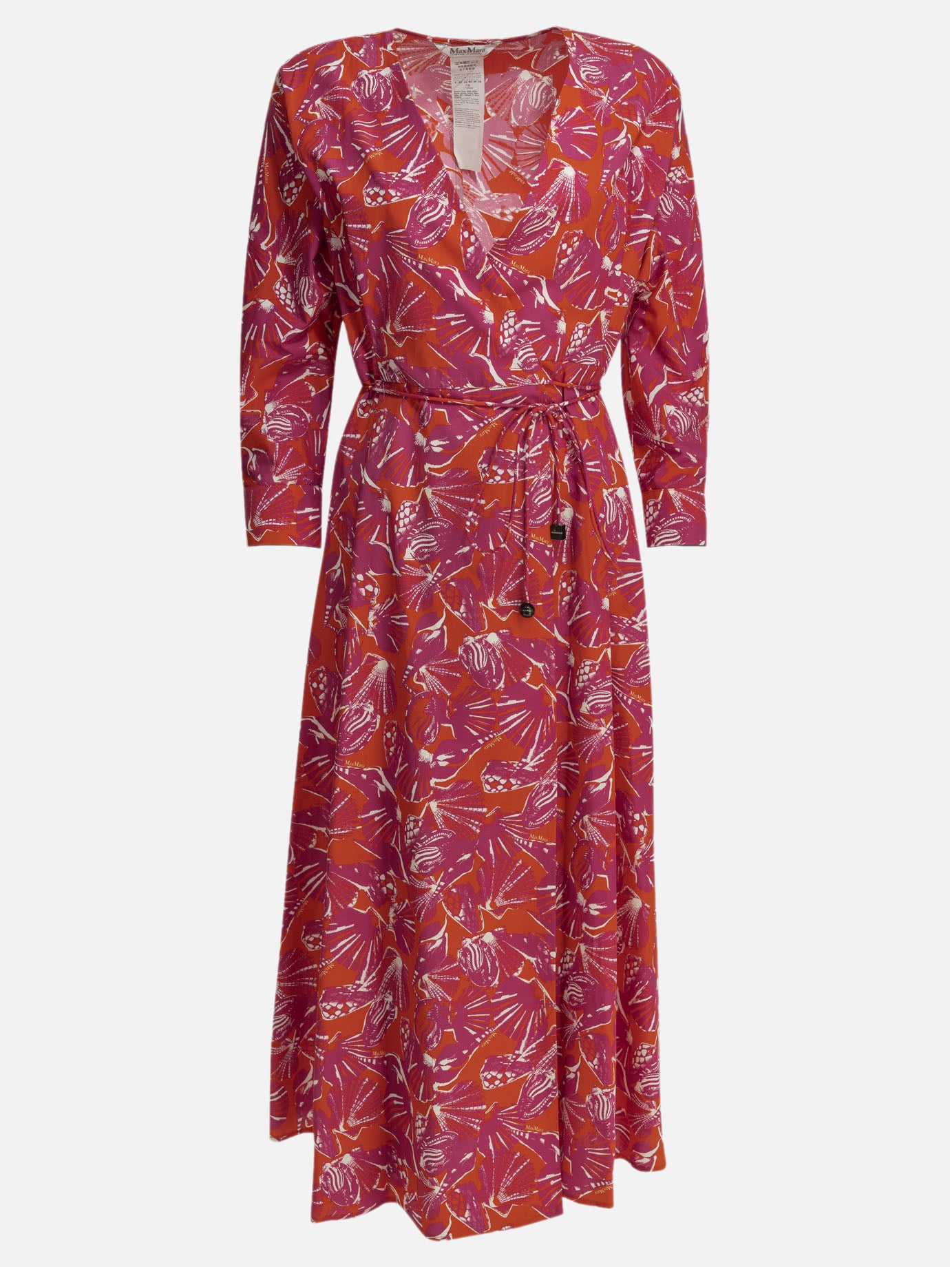 Max Mara Floral A-line midi dress Fuchsia - Women