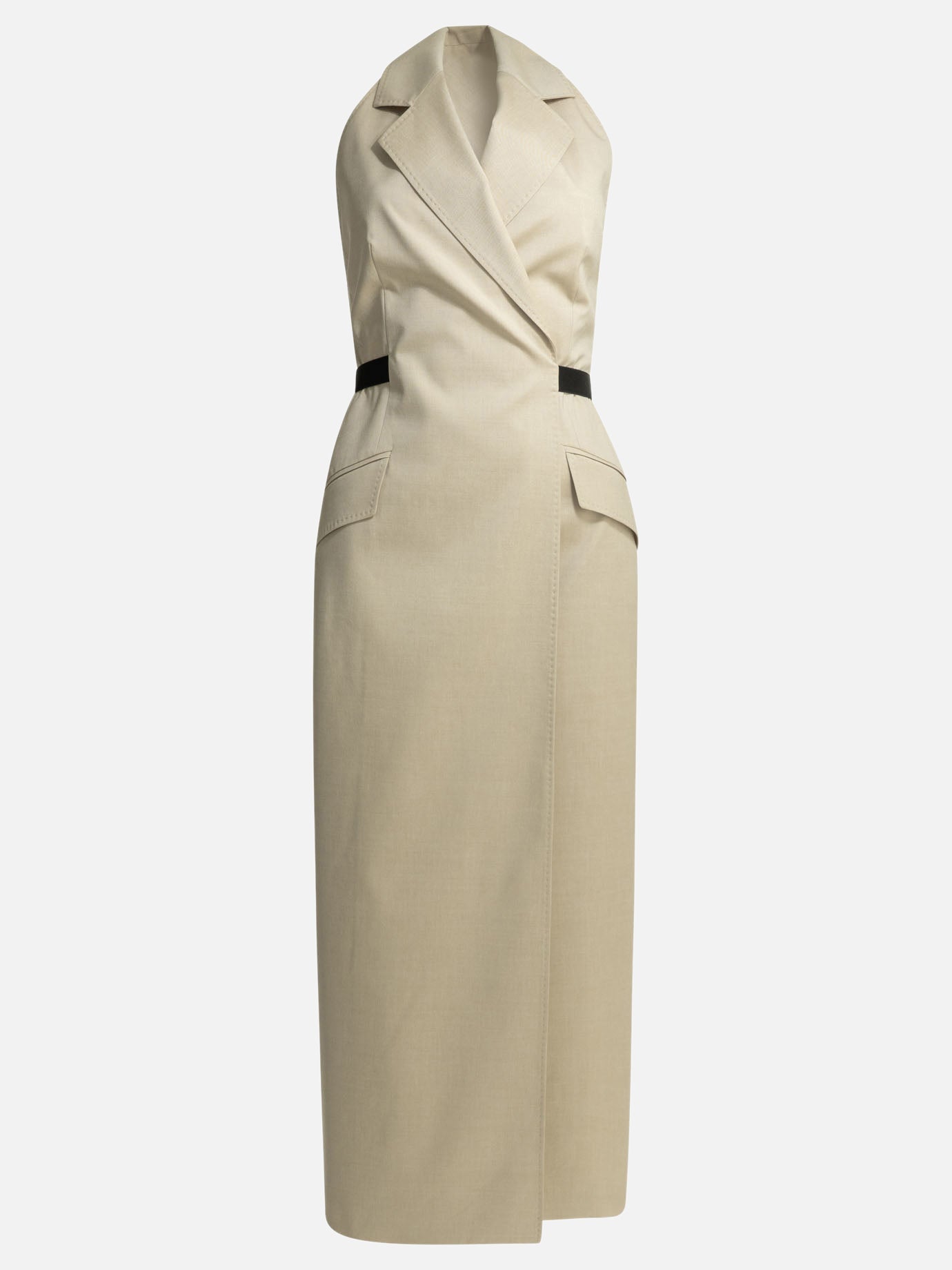 Max Mara Open back midi dress Beige - Women