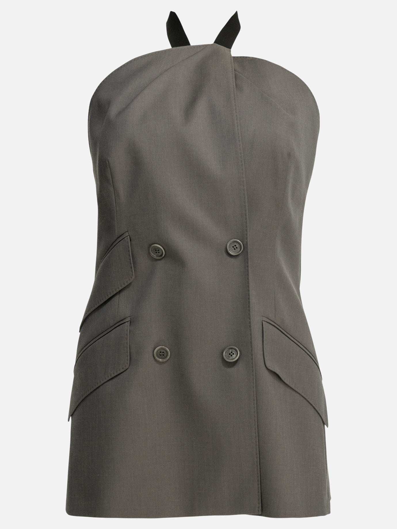 Vest jackets Solid colour  Grey - Max Mara Women | PDP | VIETTI Online Store | thumbnail