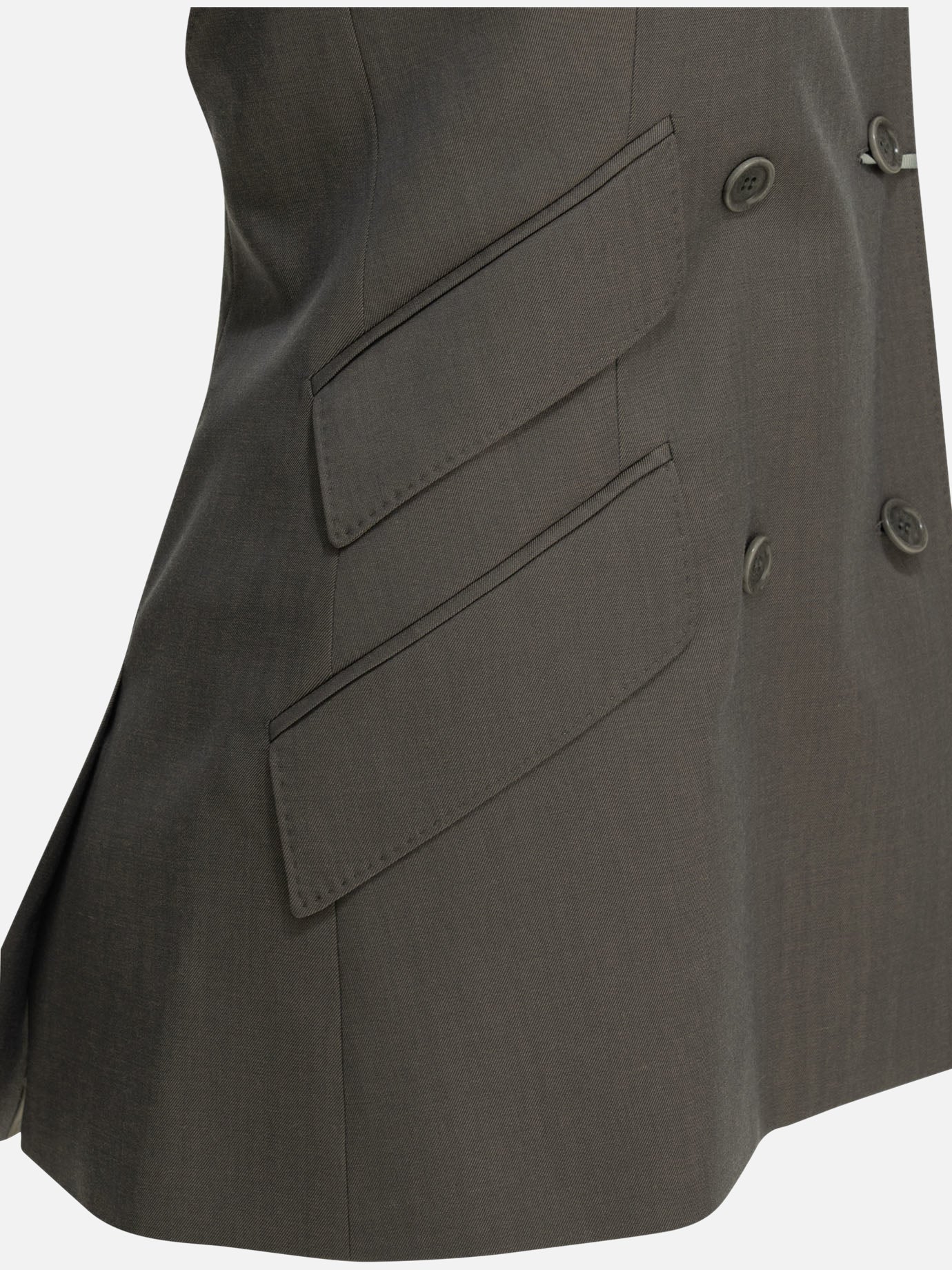 Vest jackets Solid colour  Grey - Max Mara Women | PDP | VIETTI Online Store | Zoom-Modal_4
