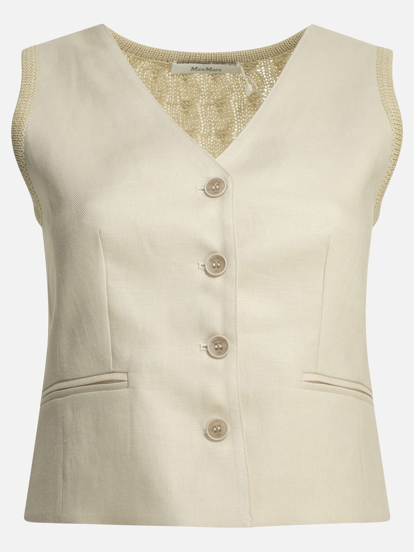 Vests Solid colour  Beige - Max Mara Women | PDP | VIETTI Online Store | Zoom-Modal
