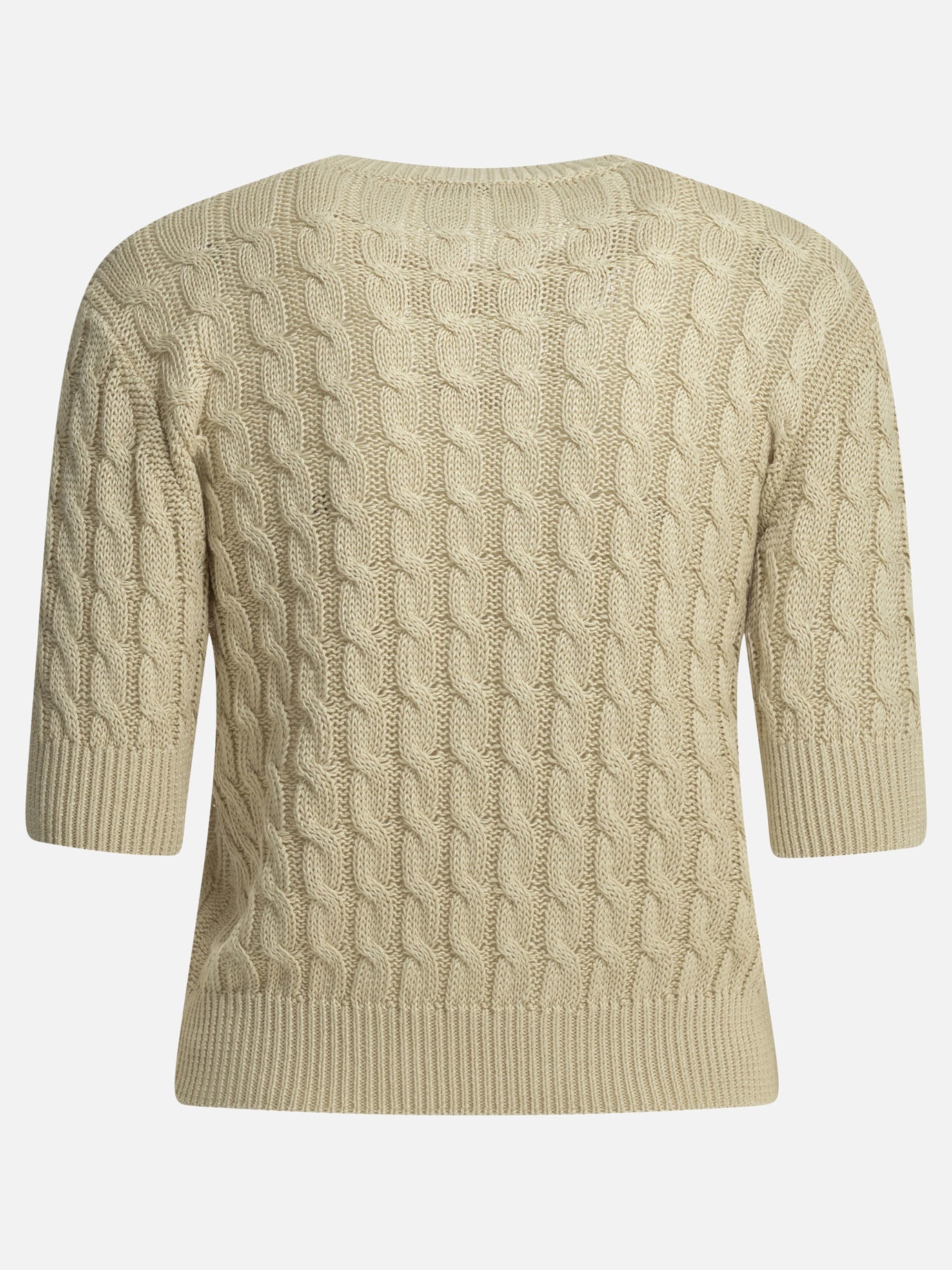 Crewneck sweaters Textured knit  Beige - Max Mara Women | PDP | VIETTI Online Store | Zoom-Modal_2
