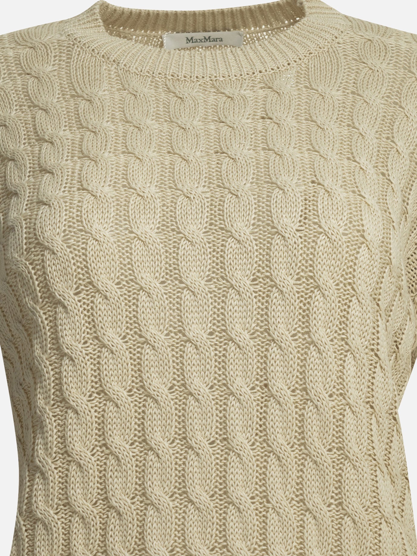 Crewneck sweaters Textured knit  Beige - Max Mara Women | PDP | VIETTI Online Store | Zoom-Modal_3
