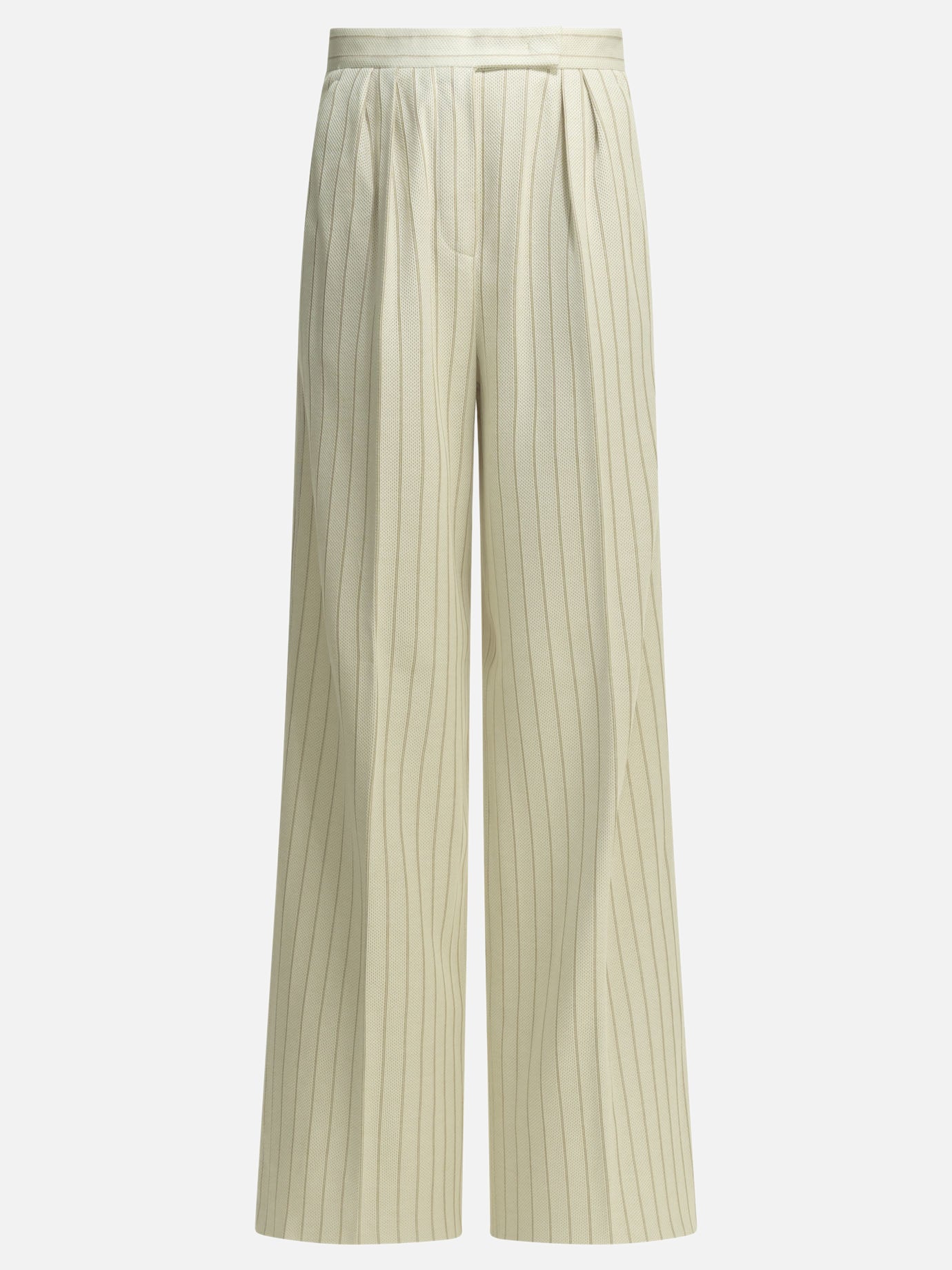 Tailored trousers Pinstriped  White - Max Mara Women | PDP | VIETTI Online Store | thumbnail