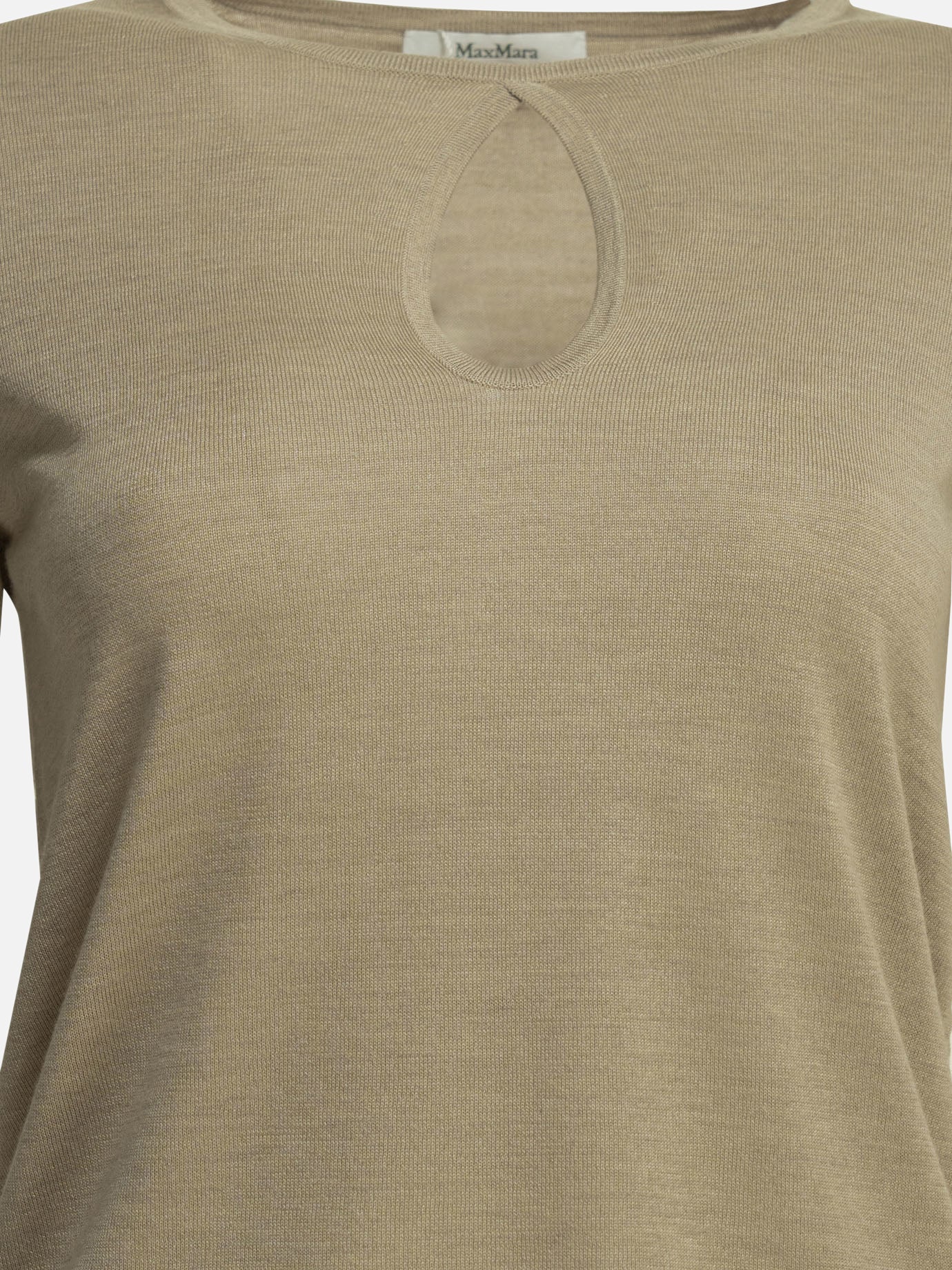 Round neck sweaters Solid colour  Beige - Max Mara Pure Women | PDP | VIETTI Online Store | thumbnail_3