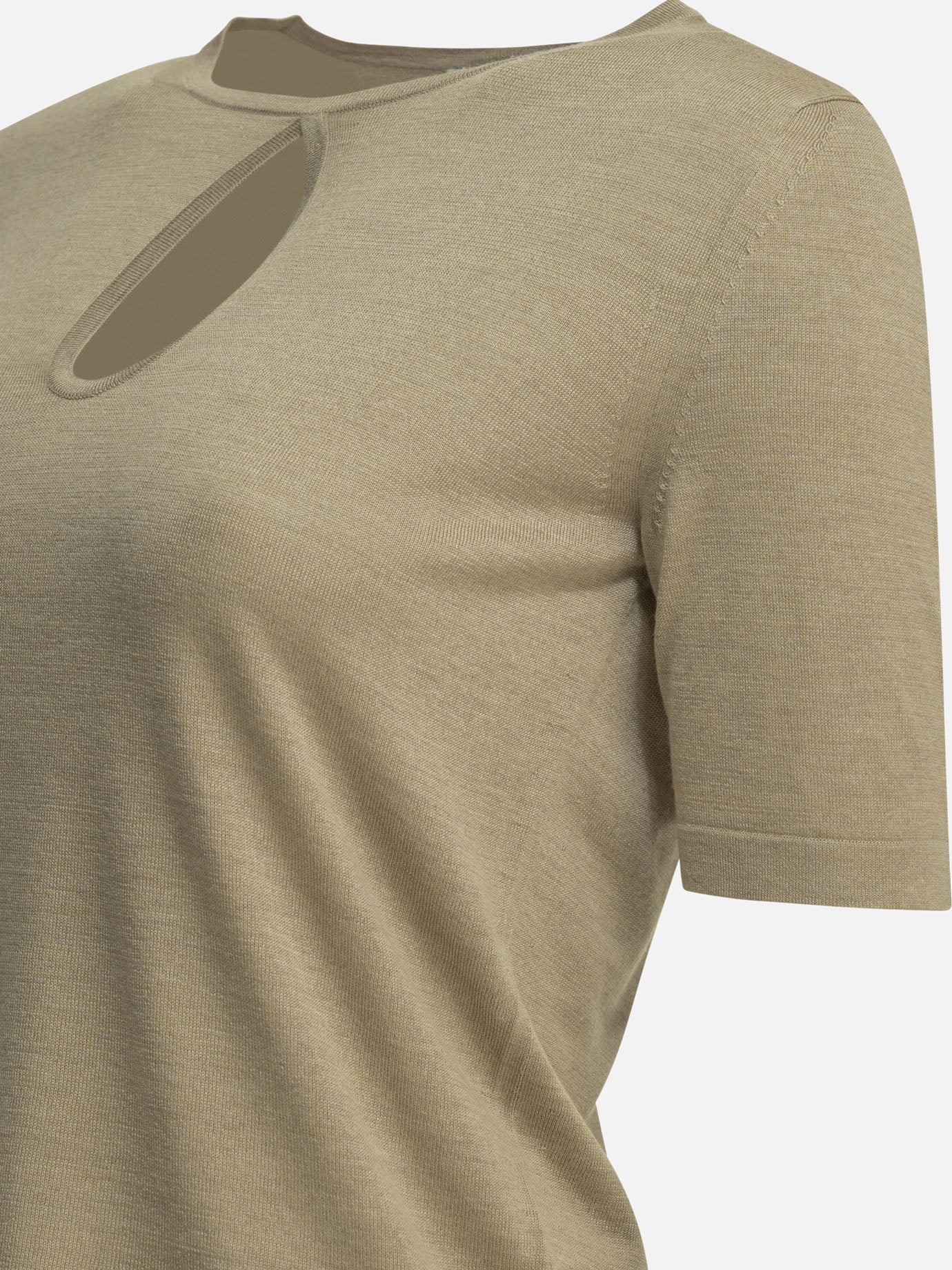 Round neck sweaters Solid colour  Beige - Max Mara Pure Women | PDP | VIETTI Online Store | thumbnail_4