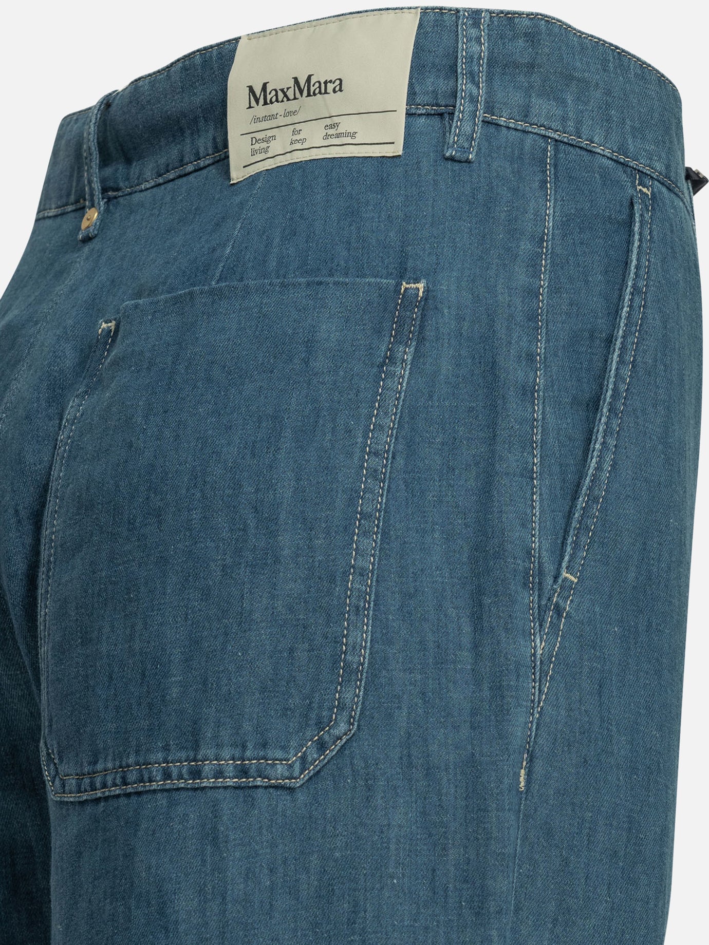 Wide-leg jeans Solid colour  Blue - Max Mara S Women | PDP | VIETTI Online Store | thumbnail_4