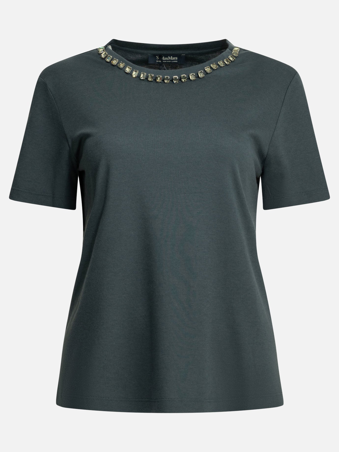 Crewneck t-shirts Solid colour  Blue - Max Mara S Women | PDP | VIETTI Online Store | Zoom-Modal
