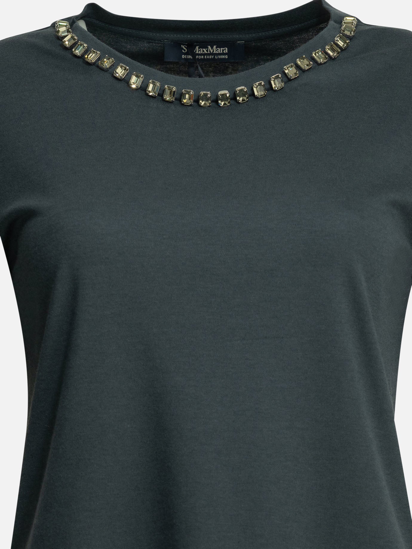 Crewneck t-shirts Solid colour  Blue - Max Mara S Women | PDP | VIETTI Online Store | Zoom-Modal_3
