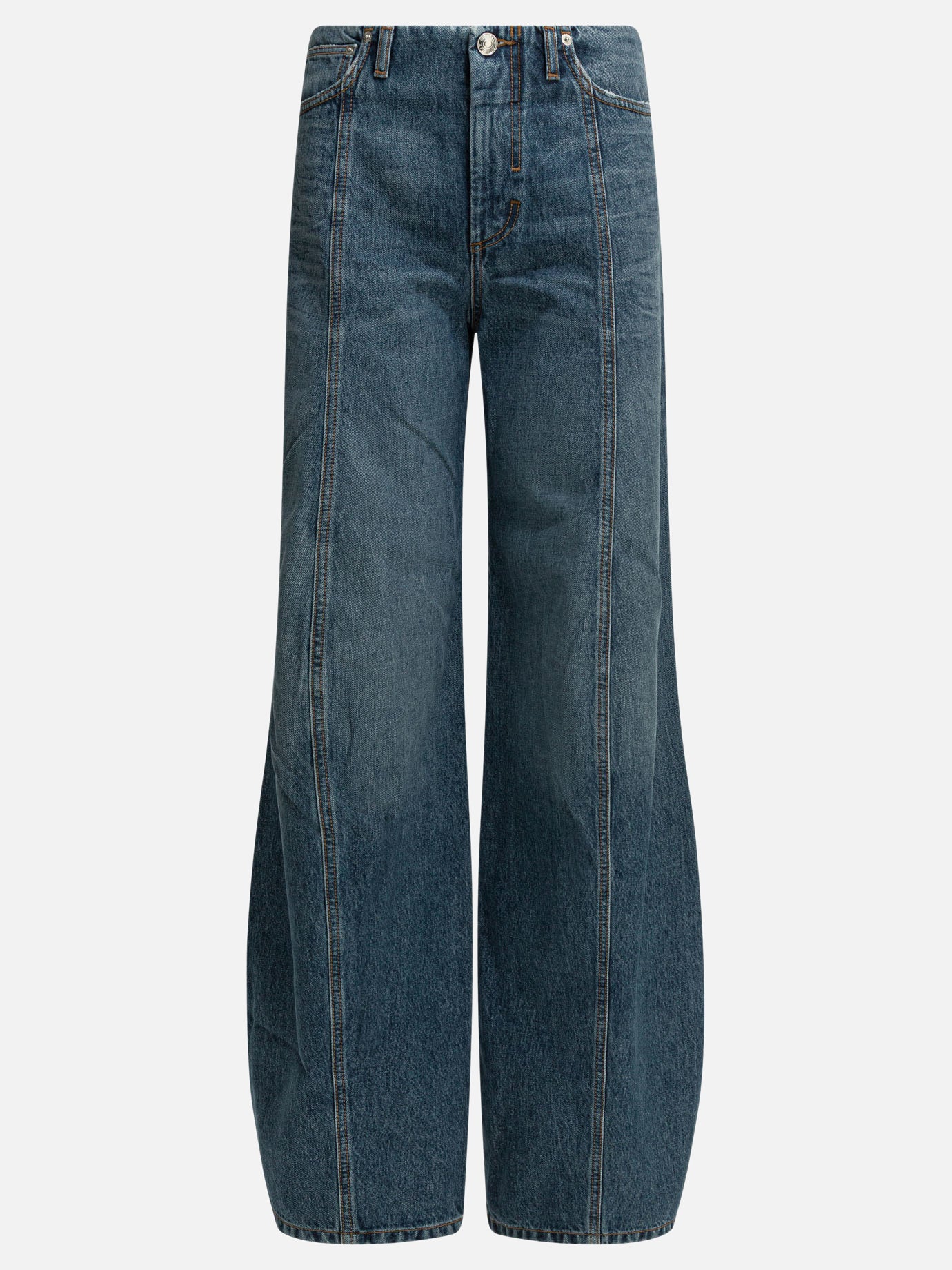 Jeans a gamba larga Solid colour  Blu - Max Mara Sportmax Donna | PDP | VIETTI Online Store | Zoom-Modal
