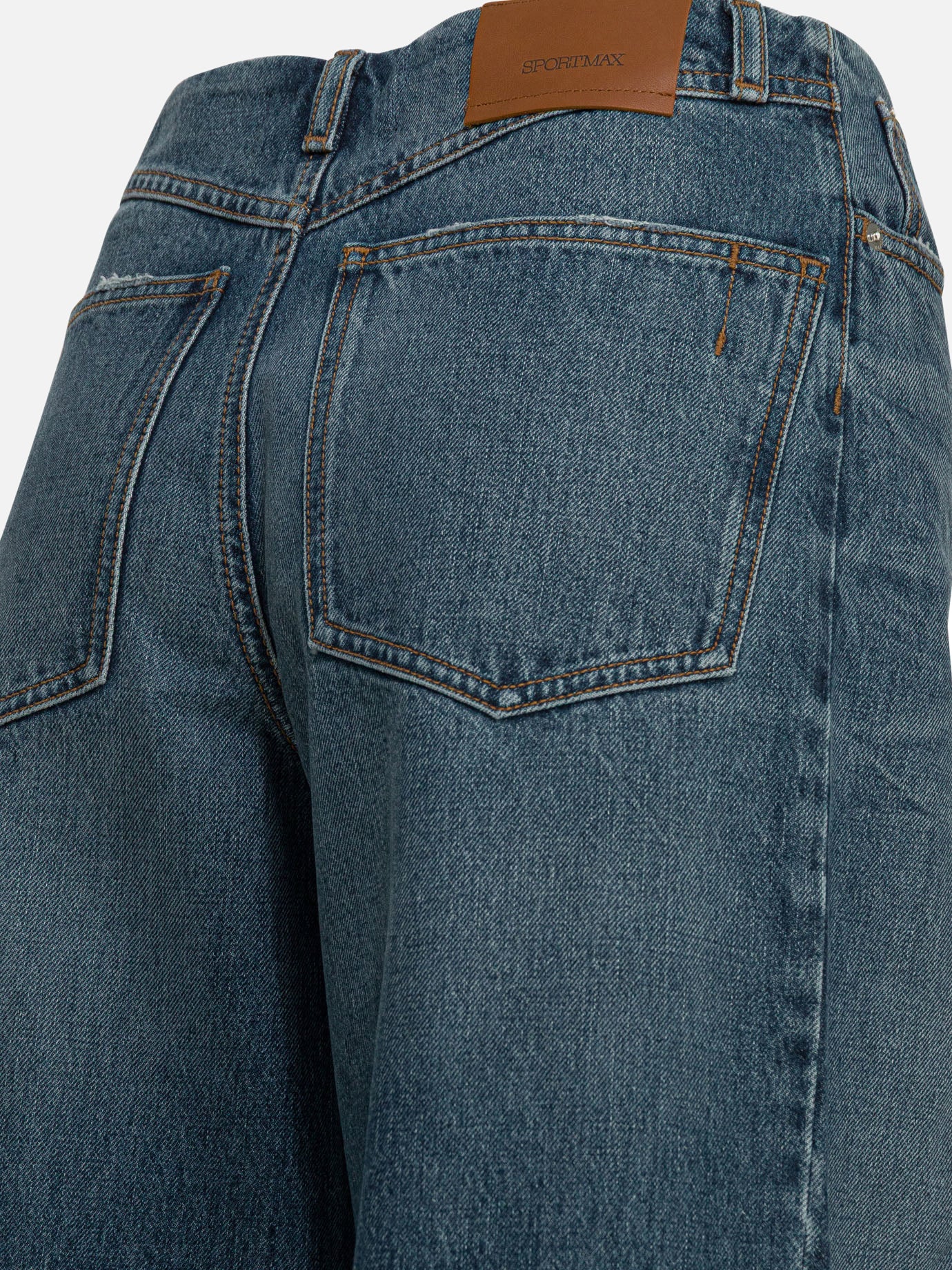 Jeans a gamba larga Solid colour  Blu - Max Mara Sportmax Donna | PDP | VIETTI Online Store | thumbnail_4