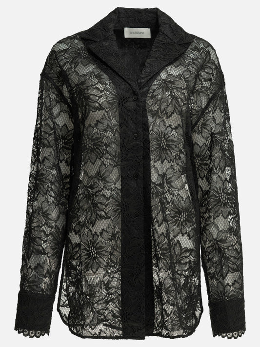 Max Mara Sportmax Casual lace shirt Black

