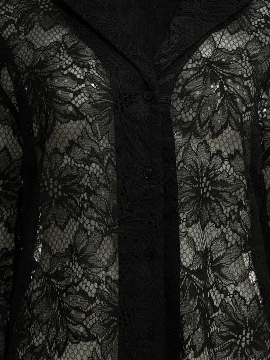 Max Mara Sportmax Casual lace shirt Black

