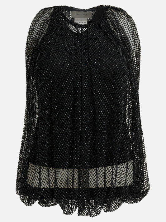 Max Mara Sportmax Sleeveless mesh top Black

