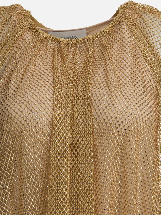 Max Mara Sportmax Sleeveless mesh top Gold

