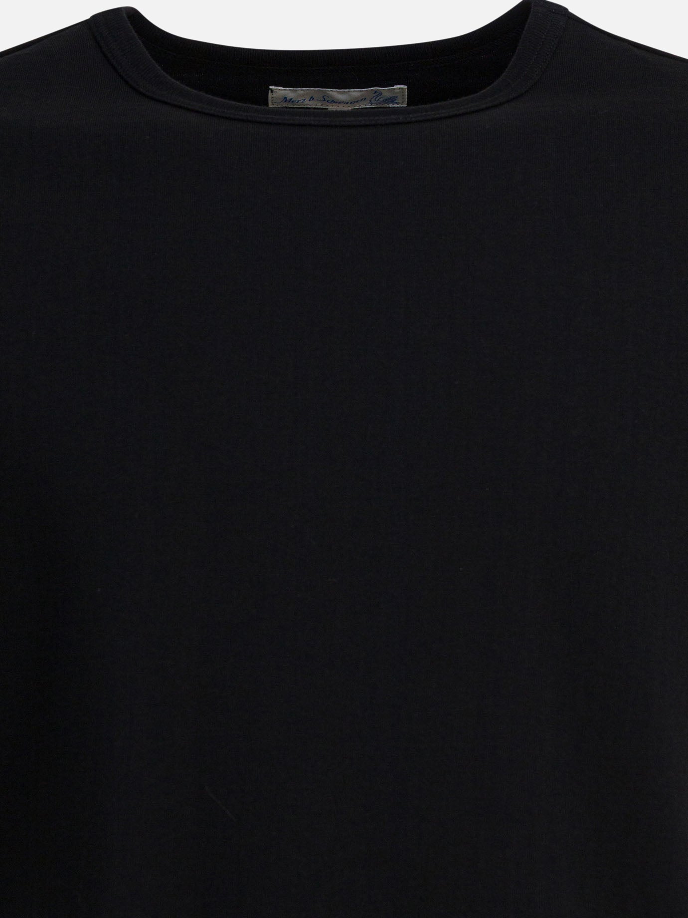 Crewneck t-shirts Solid colour  Black - Merz b. Schwanen Men | PDP | VIETTI Online Store | thumbnail_3