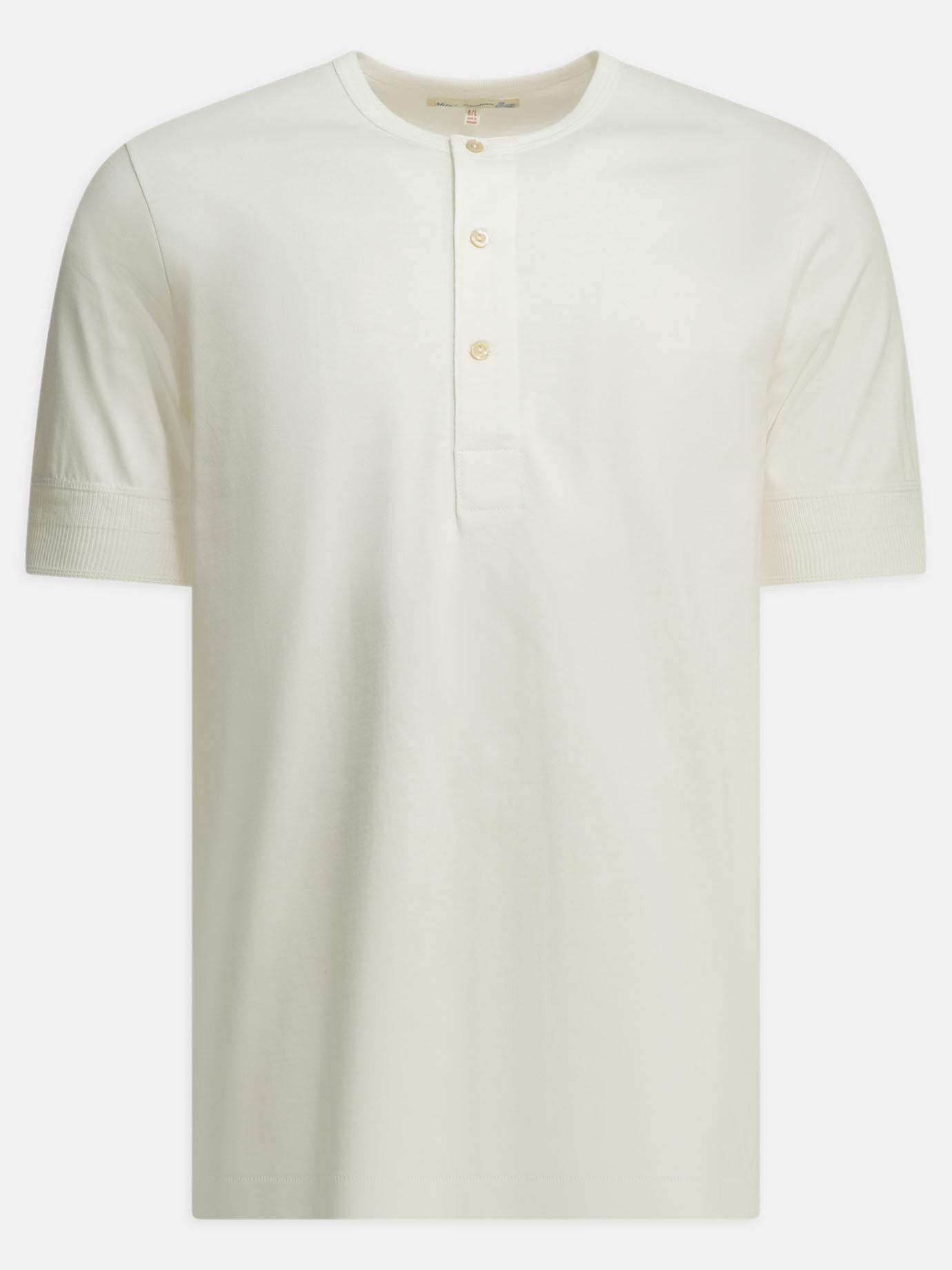 T-shirt serafino Solid colour  Bianco - Merz b. Schwanen Uomo | PDP | VIETTI Online Store | Zoom-Modal
