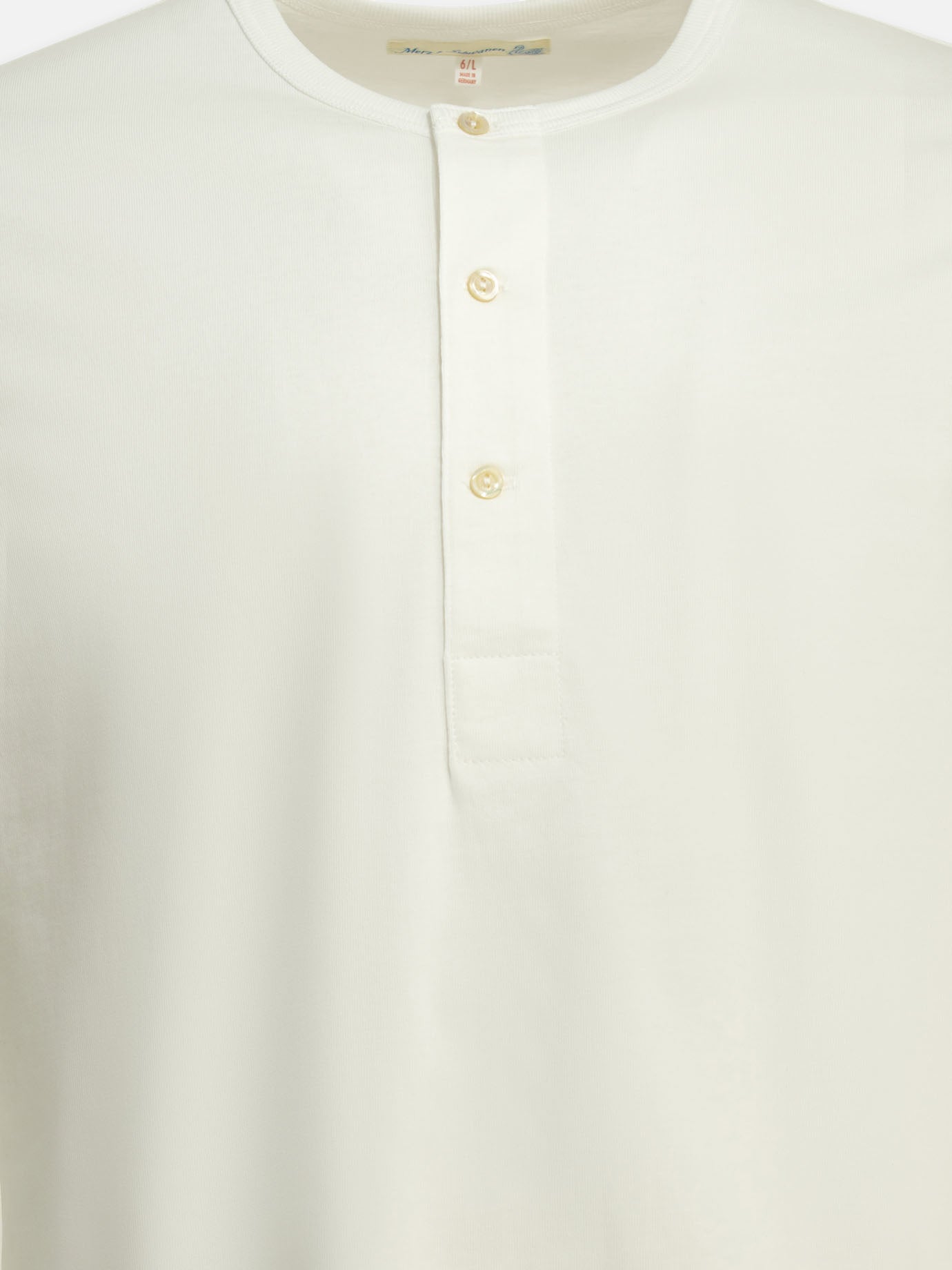 T-shirt serafino Solid colour  Bianco - Merz b. Schwanen Uomo | PDP | VIETTI Online Store | thumbnail_3