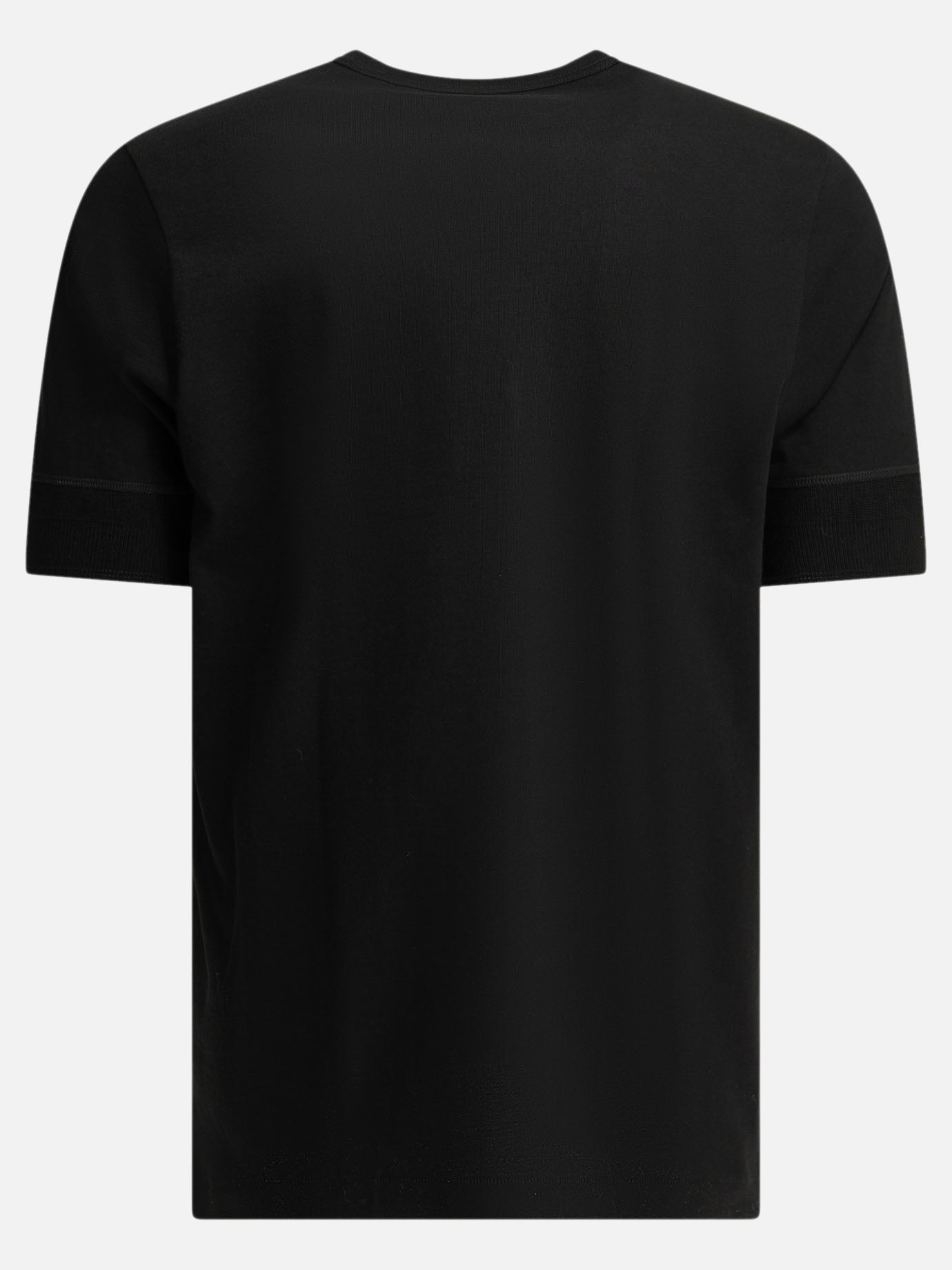 T-shirt serafino Solid colour  Nero - Merz b. Schwanen Uomo | PDP | VIETTI Online Store | thumbnail_2