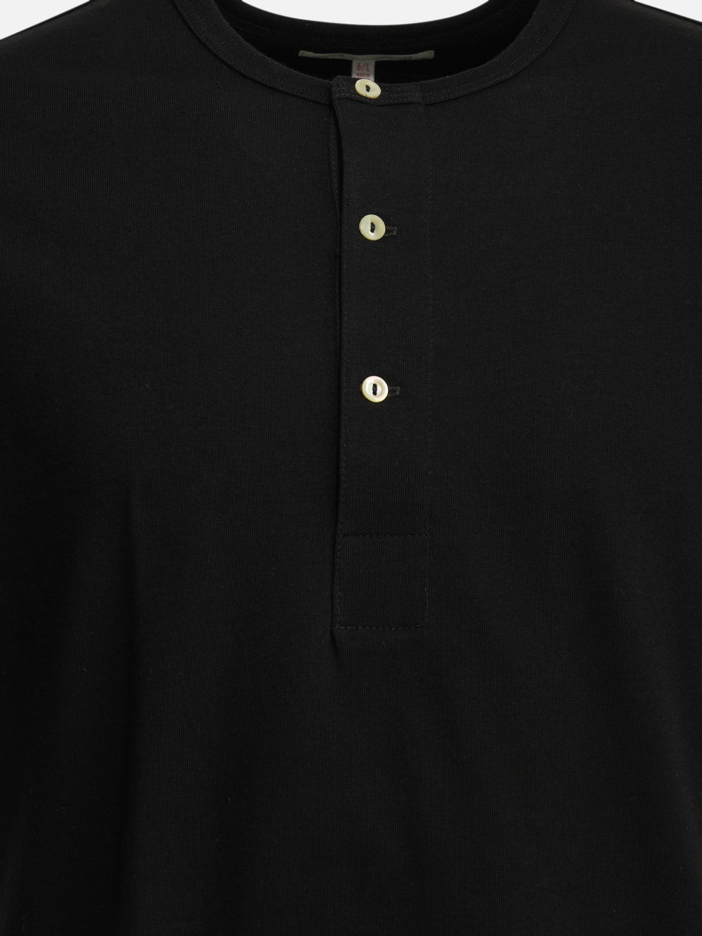 T-shirt serafino Solid colour  Nero - Merz b. Schwanen Uomo | PDP | VIETTI Online Store | thumbnail_3