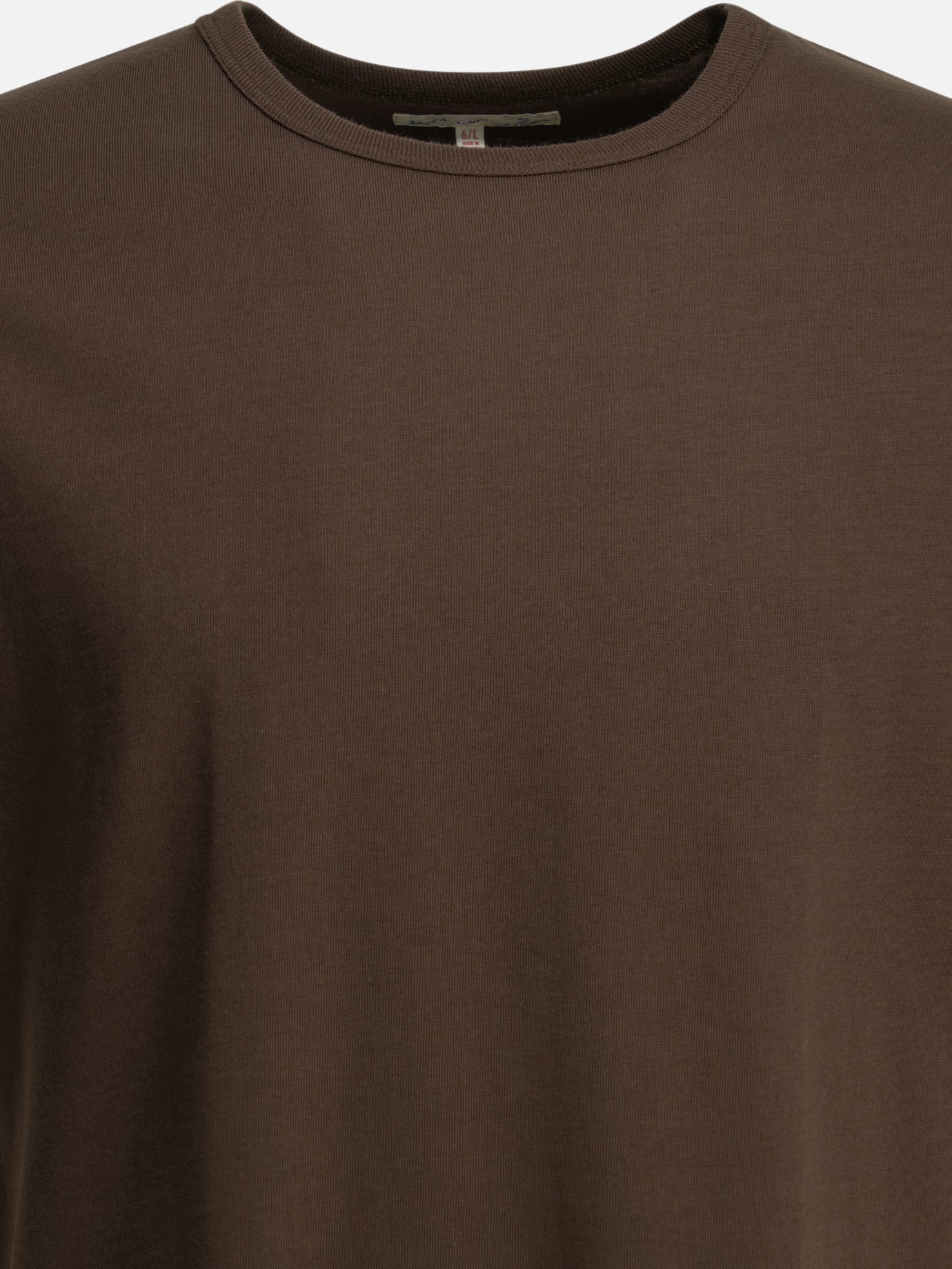 Crewneck t-shirts Solid colour  Brown - Merz b. Schwanen Men | PDP | VIETTI Online Store | Zoom-Modal_3
