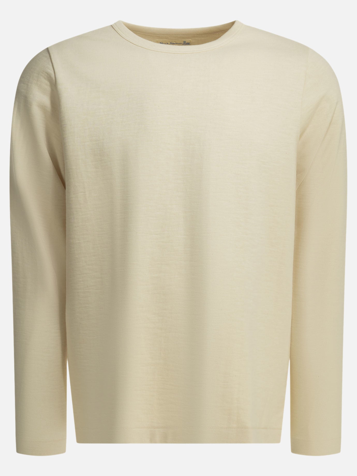 Crewneck t-shirts Solid colour  Beige - Merz b. Schwanen Men | PDP | VIETTI Online Store | Zoom-Modal
