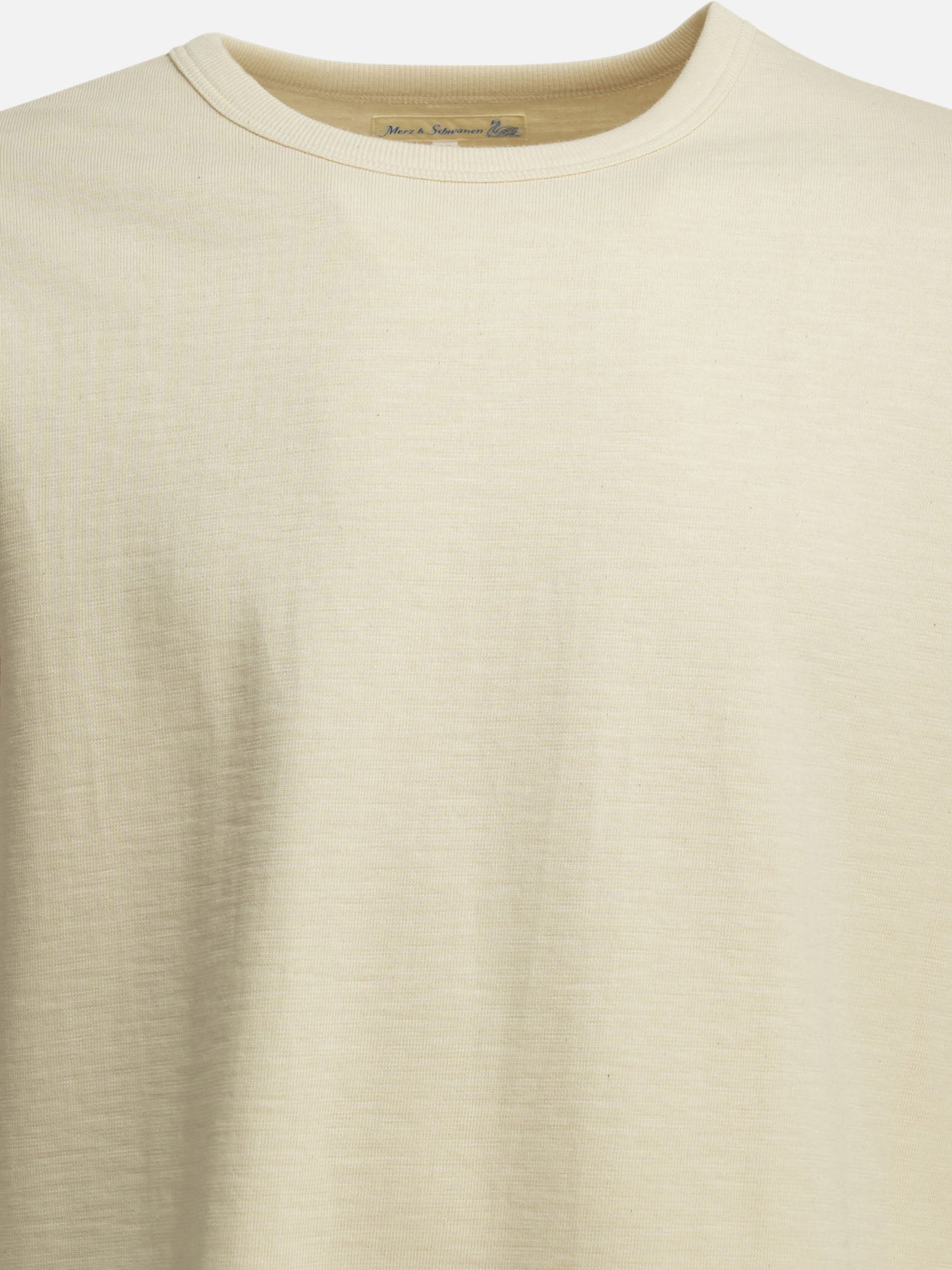 Crewneck t-shirts Solid colour  Beige - Merz b. Schwanen Men | PDP | VIETTI Online Store | thumbnail_3