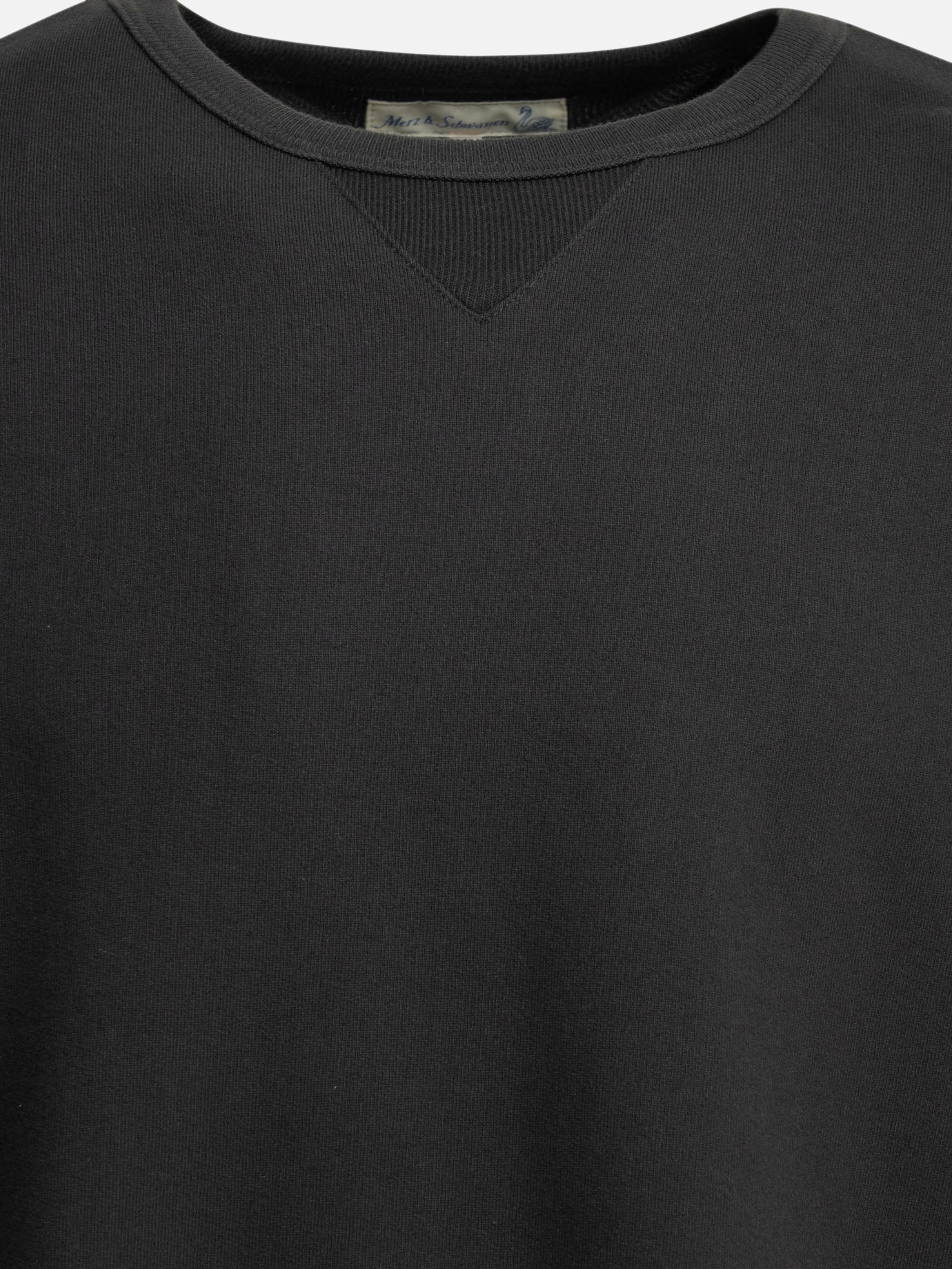 Crewnecks Solid colour  Black - Merz b. Schwanen Men | PDP | VIETTI Online Store | thumbnail_3