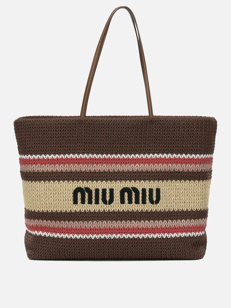 Miu Miu Large shoulder bag Brown - Women | VIETTI Online Store