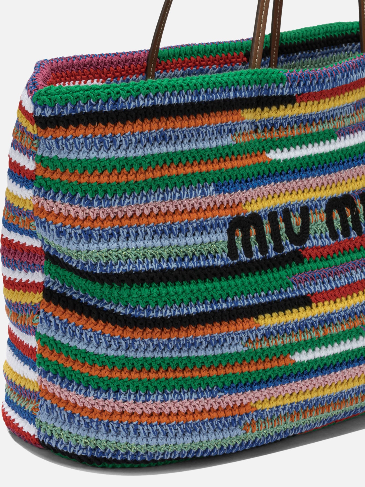 Large bags 100% cotton - Other fabric: 100% calf leather  Multicolor - Miu Miu Women | PDP | VIETTI Online Store | thumbnail_4