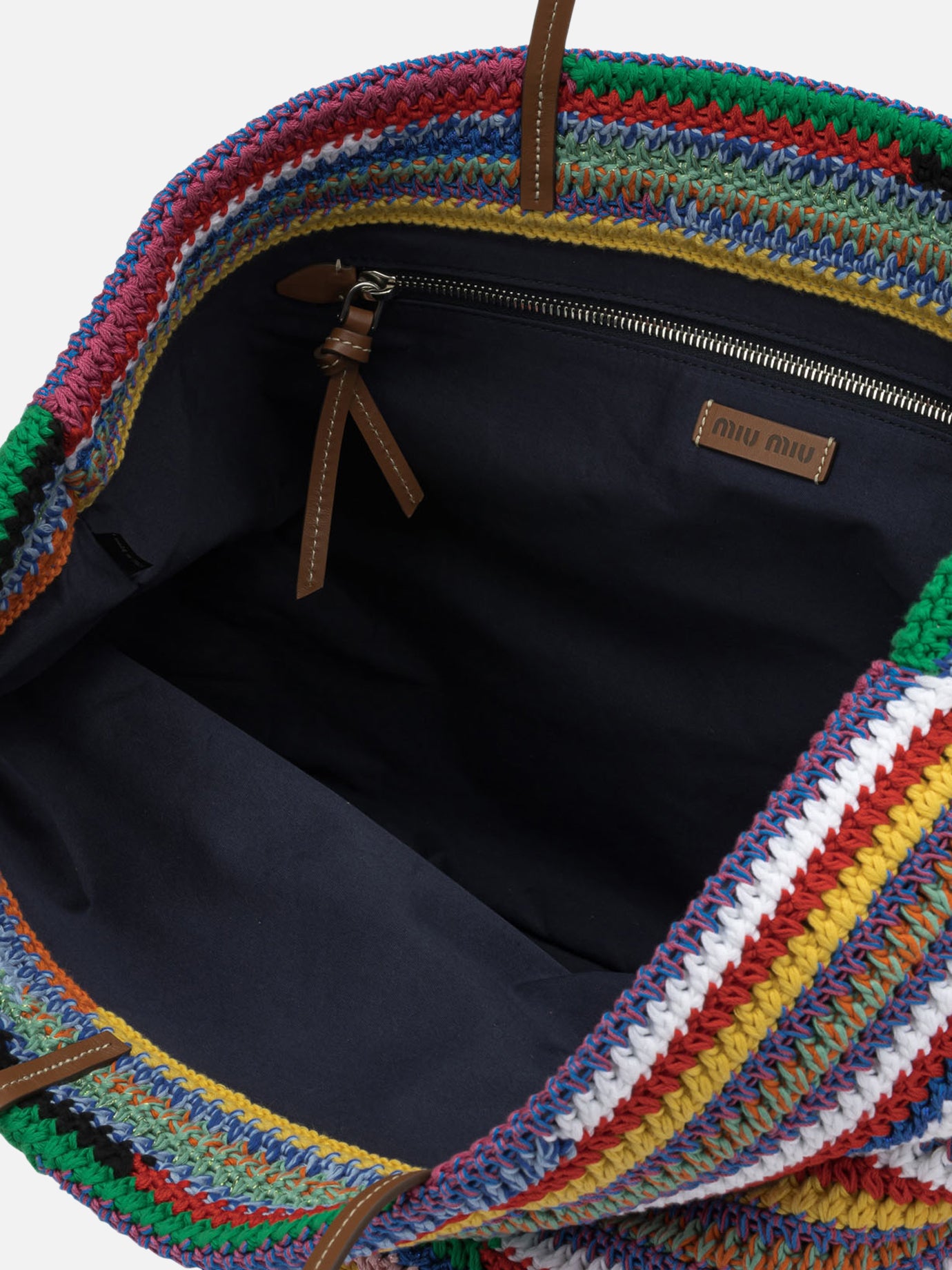 Large bags 100% cotton - Other fabric: 100% calf leather  Multicolor - Miu Miu Women | PDP | VIETTI Online Store | thumbnail_5