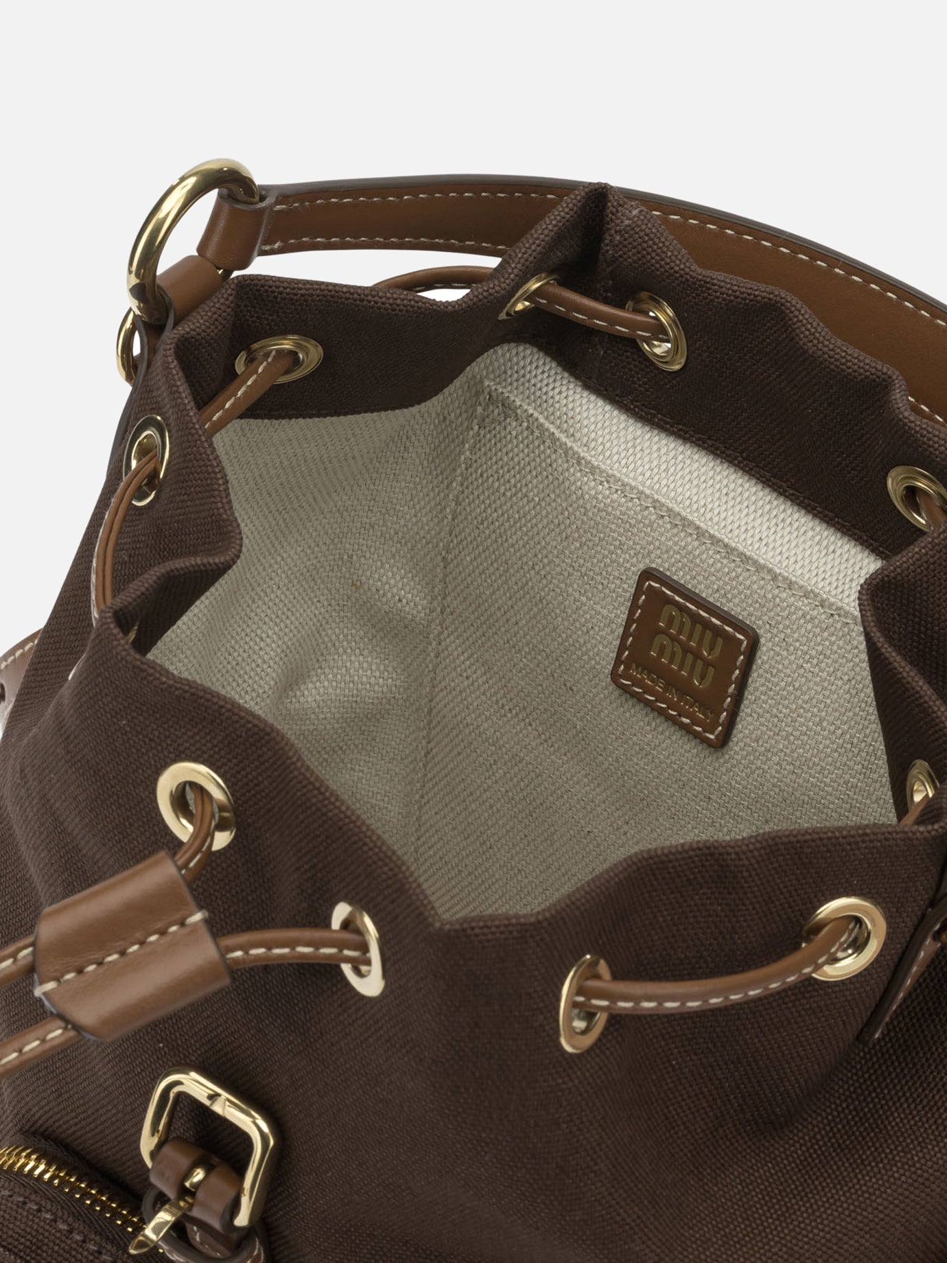 Classic backpacks 100% lamb leather  Brown - Miu Miu Women | PDP | VIETTI Online Store | Zoom-Modal_5
