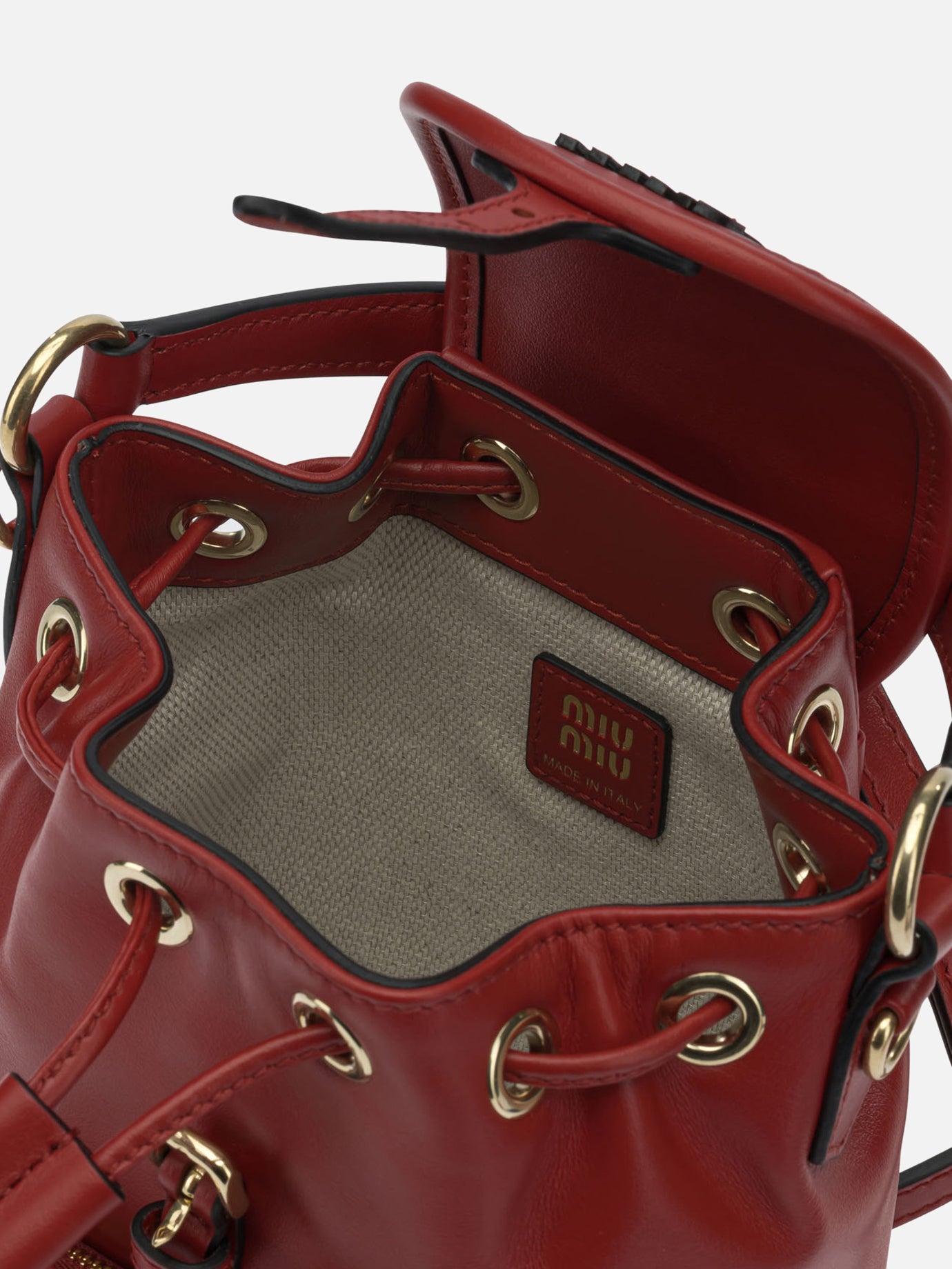 Miu Miu Mini leather backpack Red - Women Miu Miu Mini leather backpack Red - Women