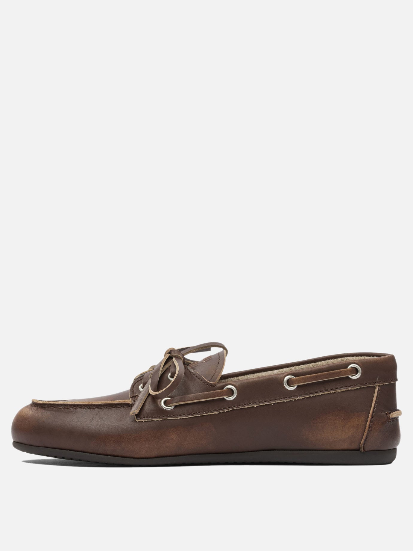 Laced loafers 100% calf leather - 100% rubber  Brown - Miu Miu Women | PDP | VIETTI Online Store | Zoom-Modal_3

