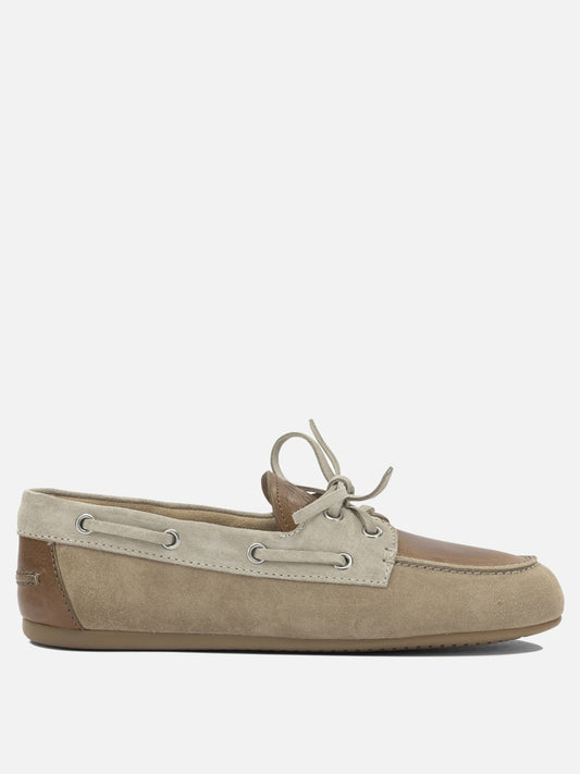 Laced loafers 100% calf leather  Beige - Miu Miu Women | PLP | VIETTI Online Store 
